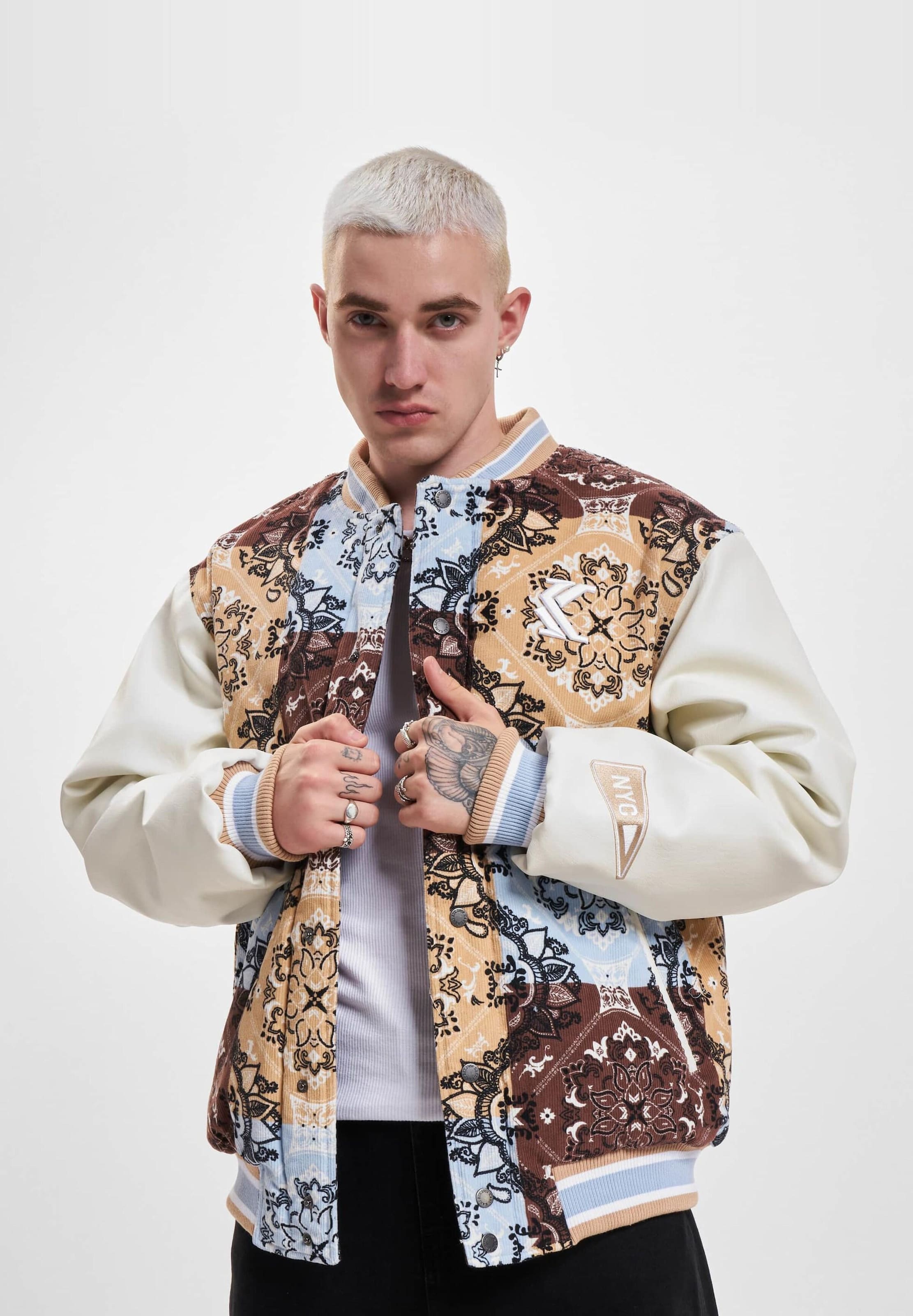 Karl Kani Og Block Paisley College Jacket