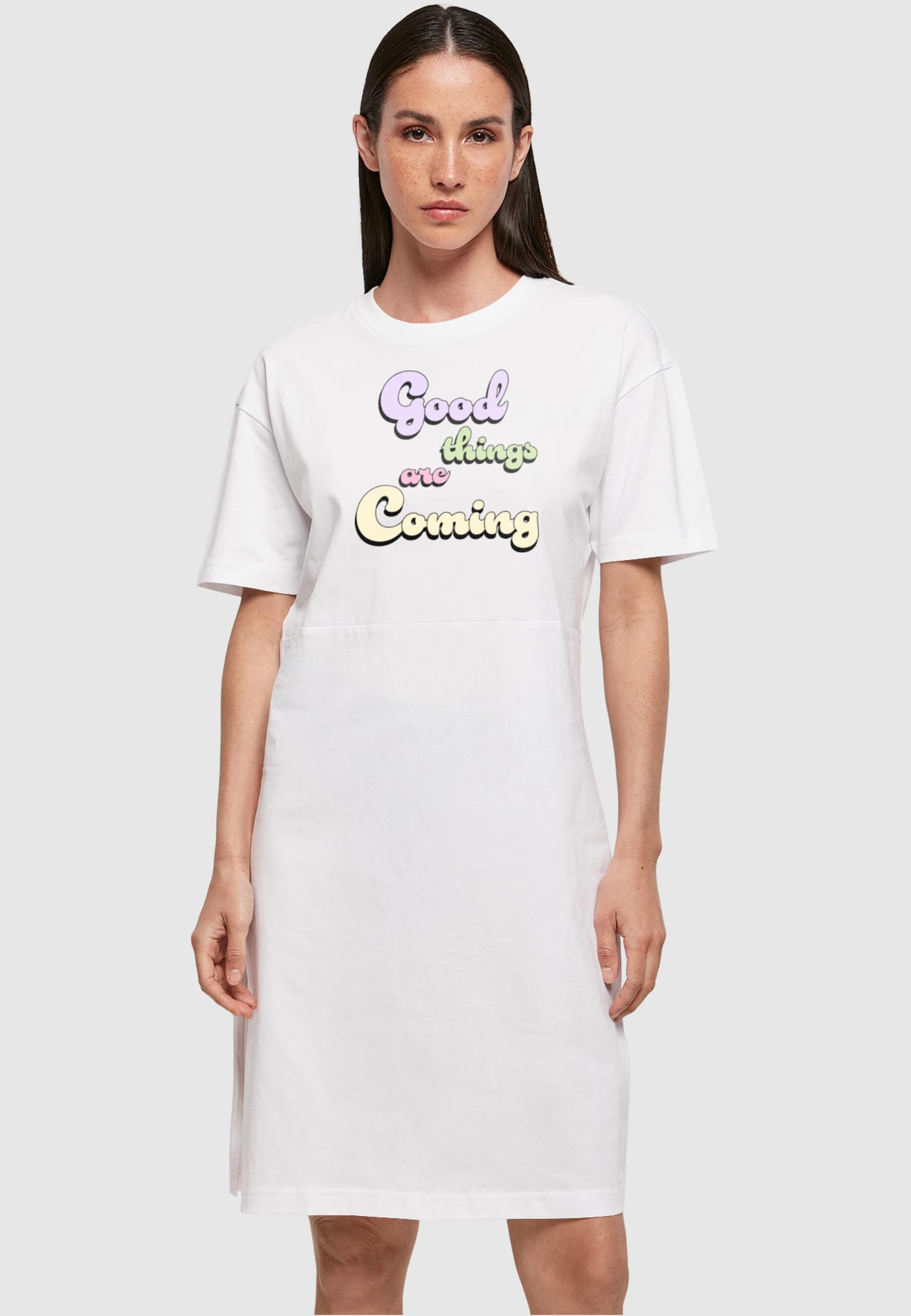 Merchcode Ladies Good Things Oversized Slit Tee Dress