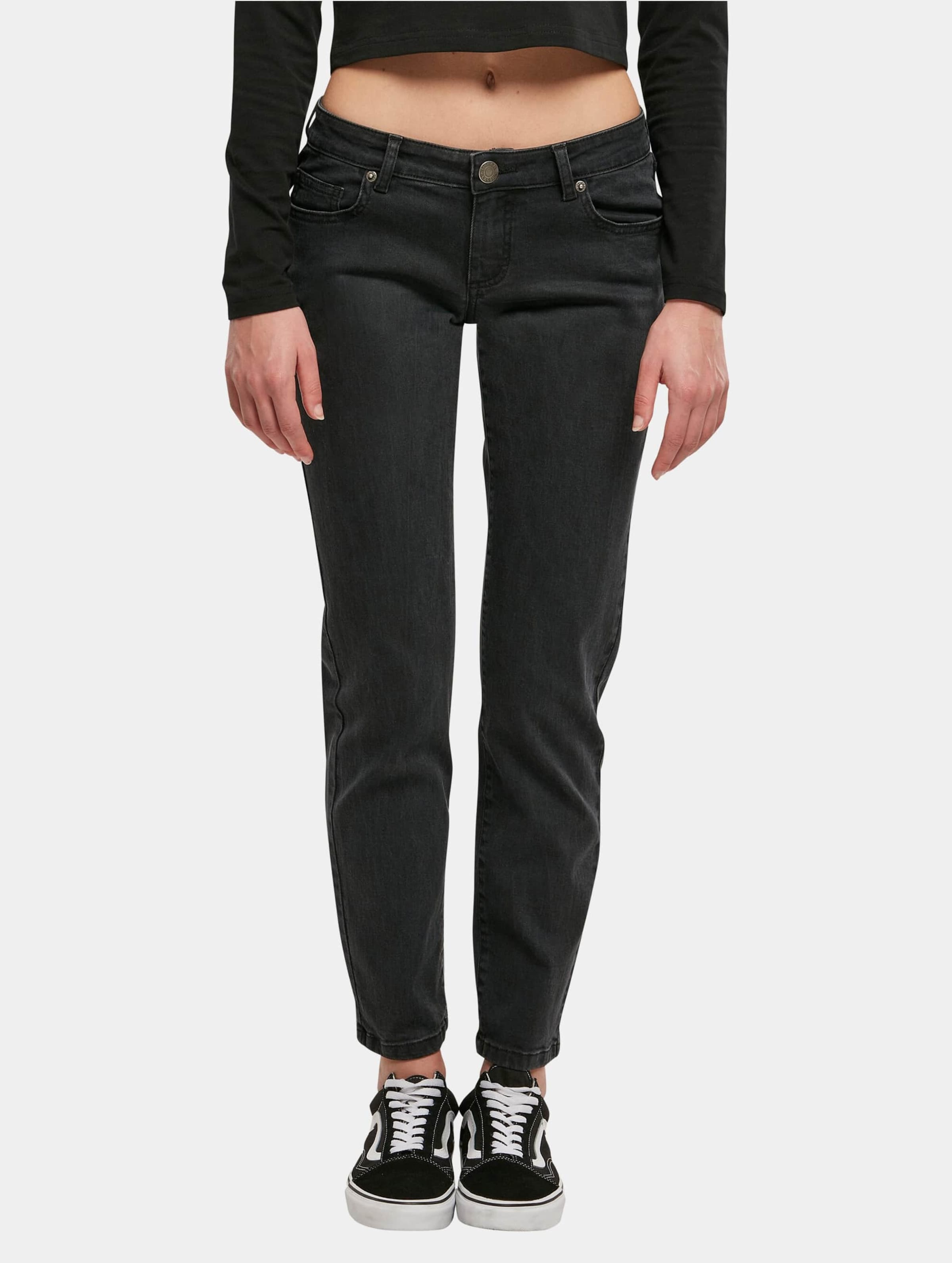 Urban Classics Ladies Low Waist Straight Denim Pants