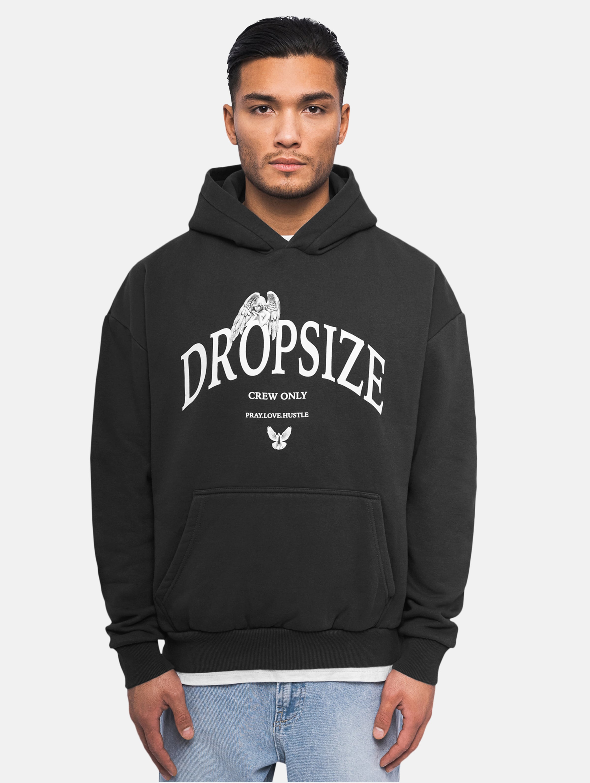 Dropsize Heavy Oversize Pray Love Hustle Hoodie