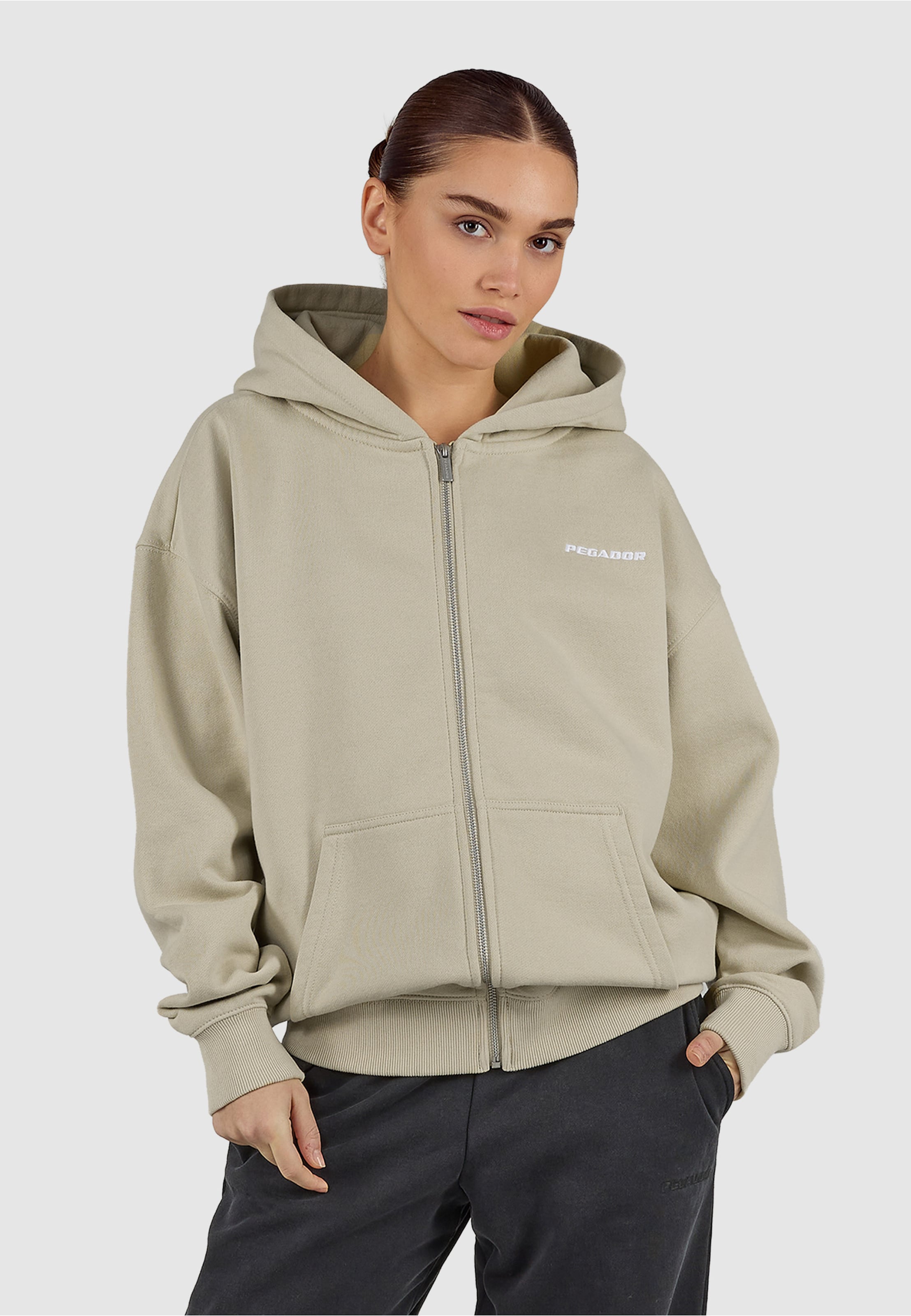PEGADOR Clarita Oversized Sweat Zip Hoodie