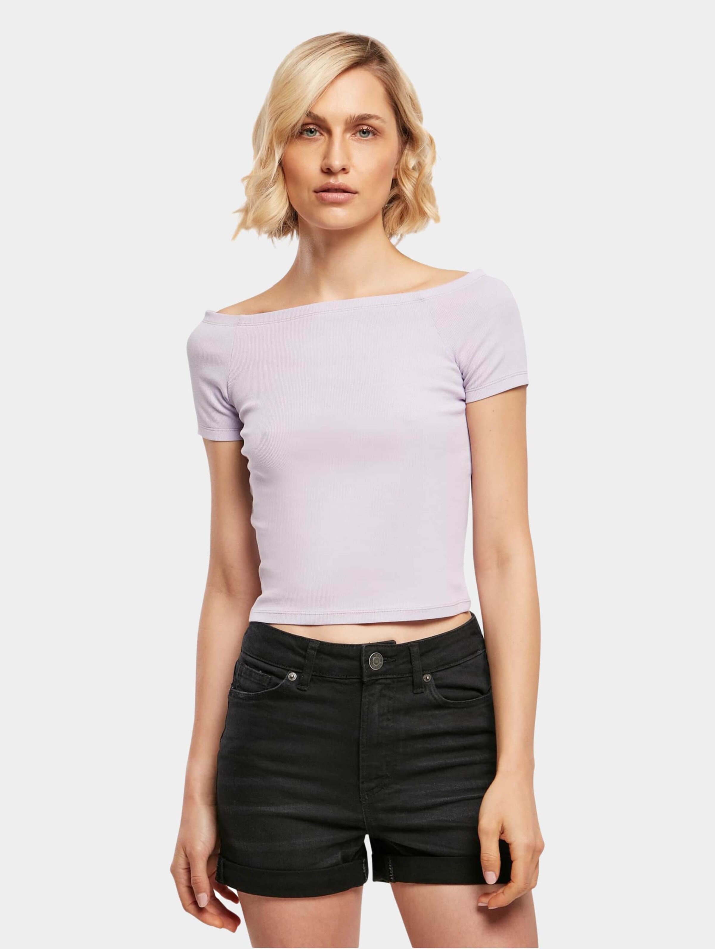 Urban Classics Ladies Off Shoulder Rib Tee