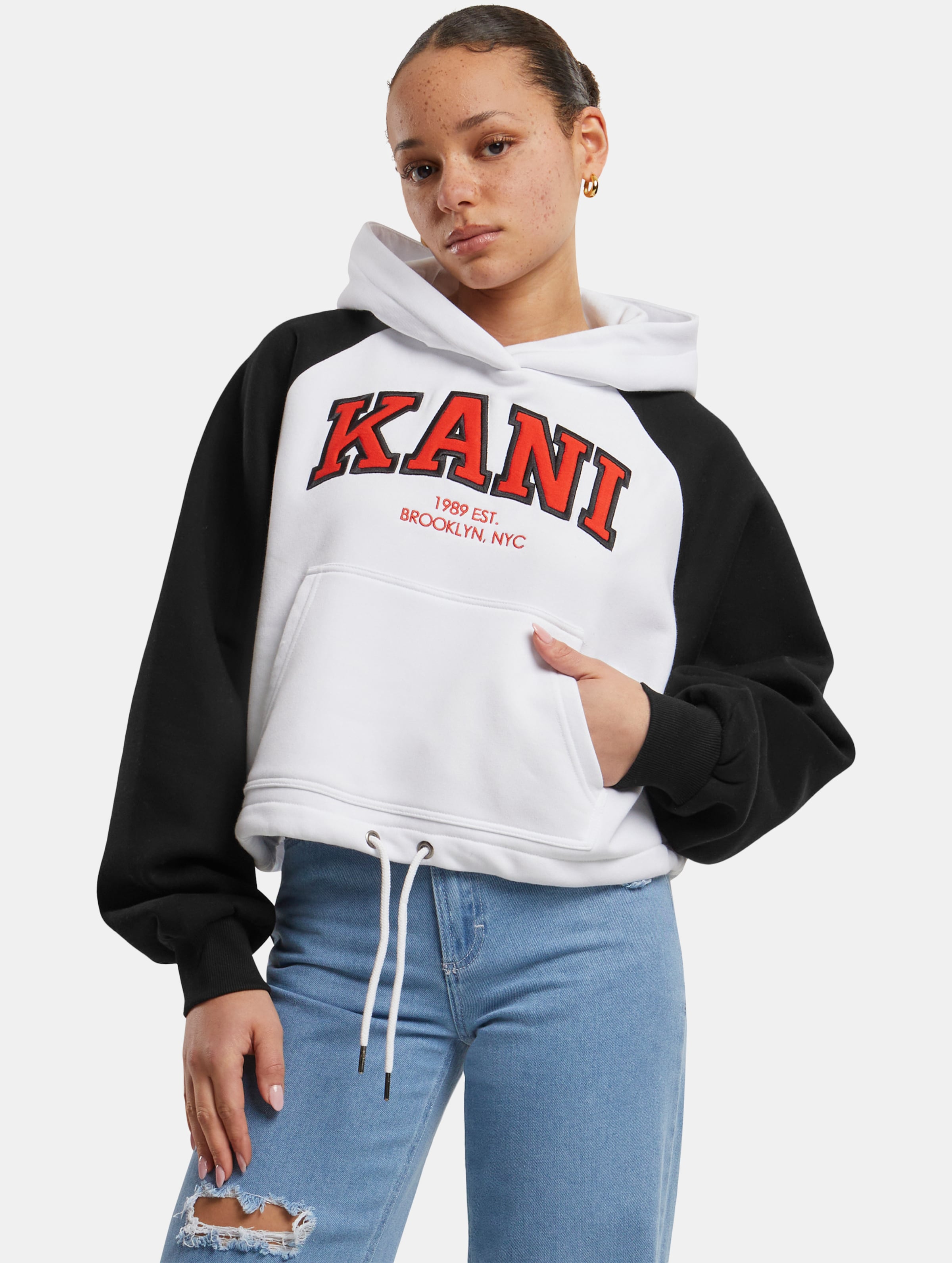 Karl Kani KKSerif Crop Raglan Hoodie
