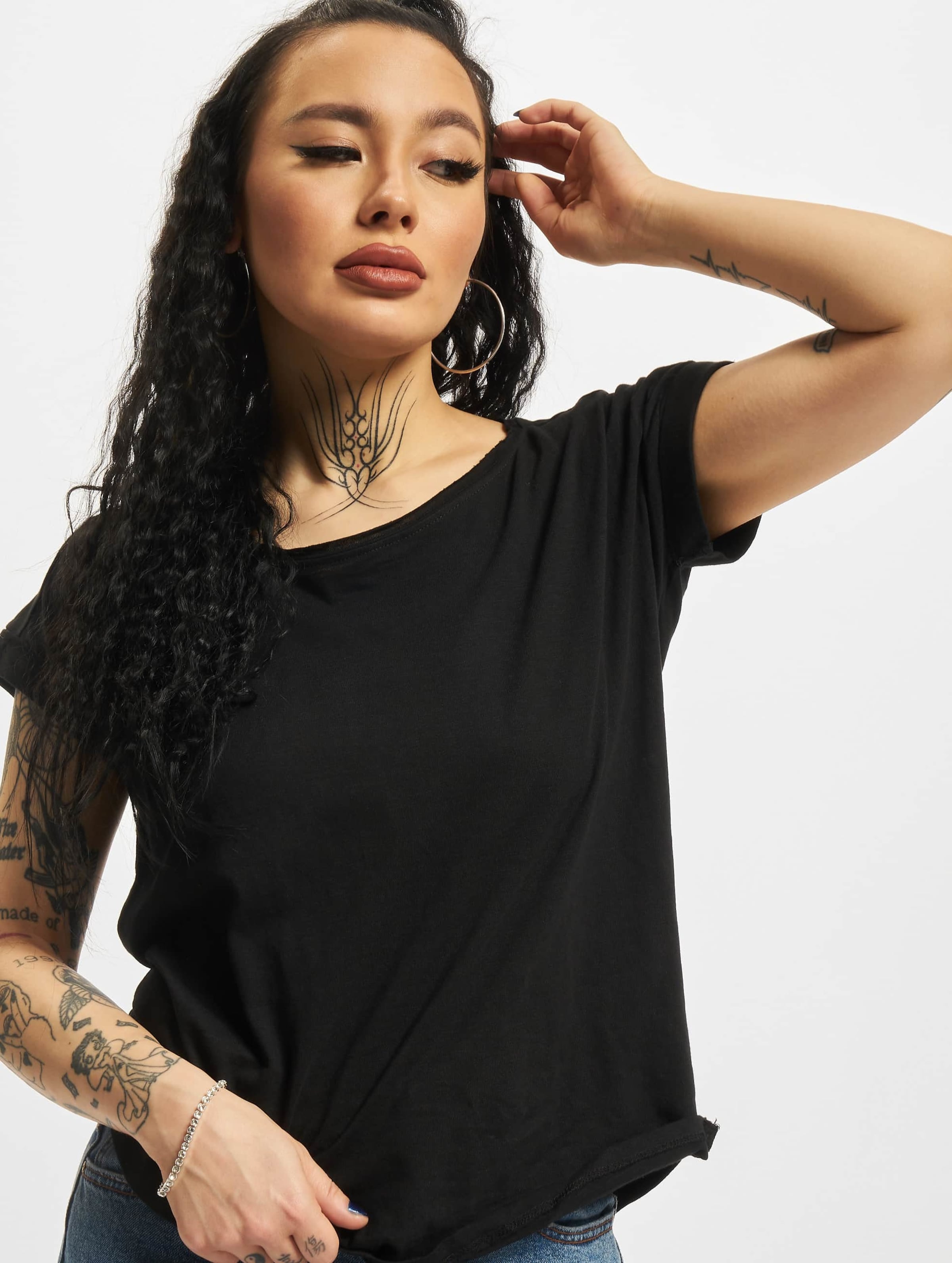 Urban Classics Ladies Long Back Shaped Slub Tee
