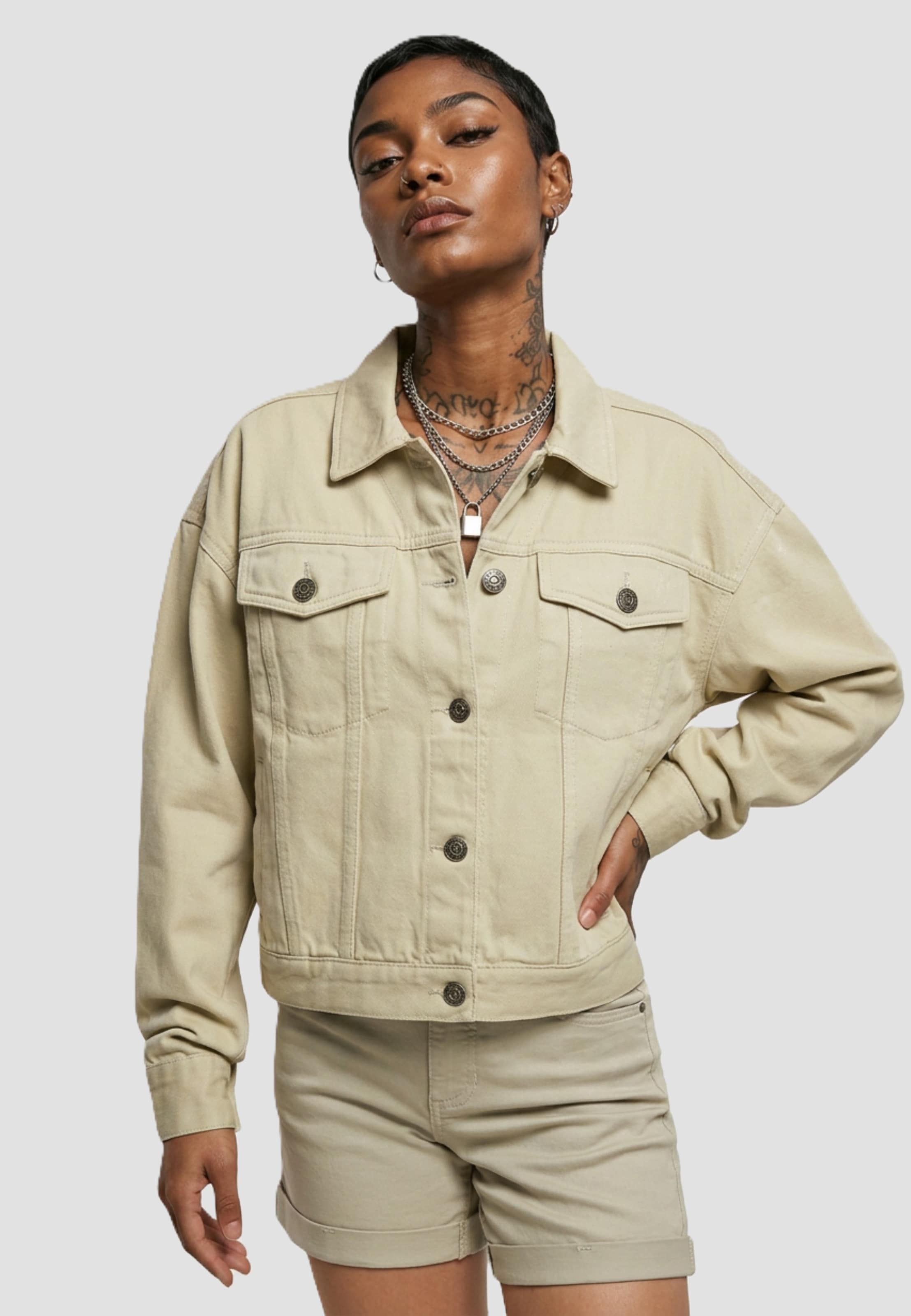 Urban Classics Ladies Oversized Colored Denim Jacket