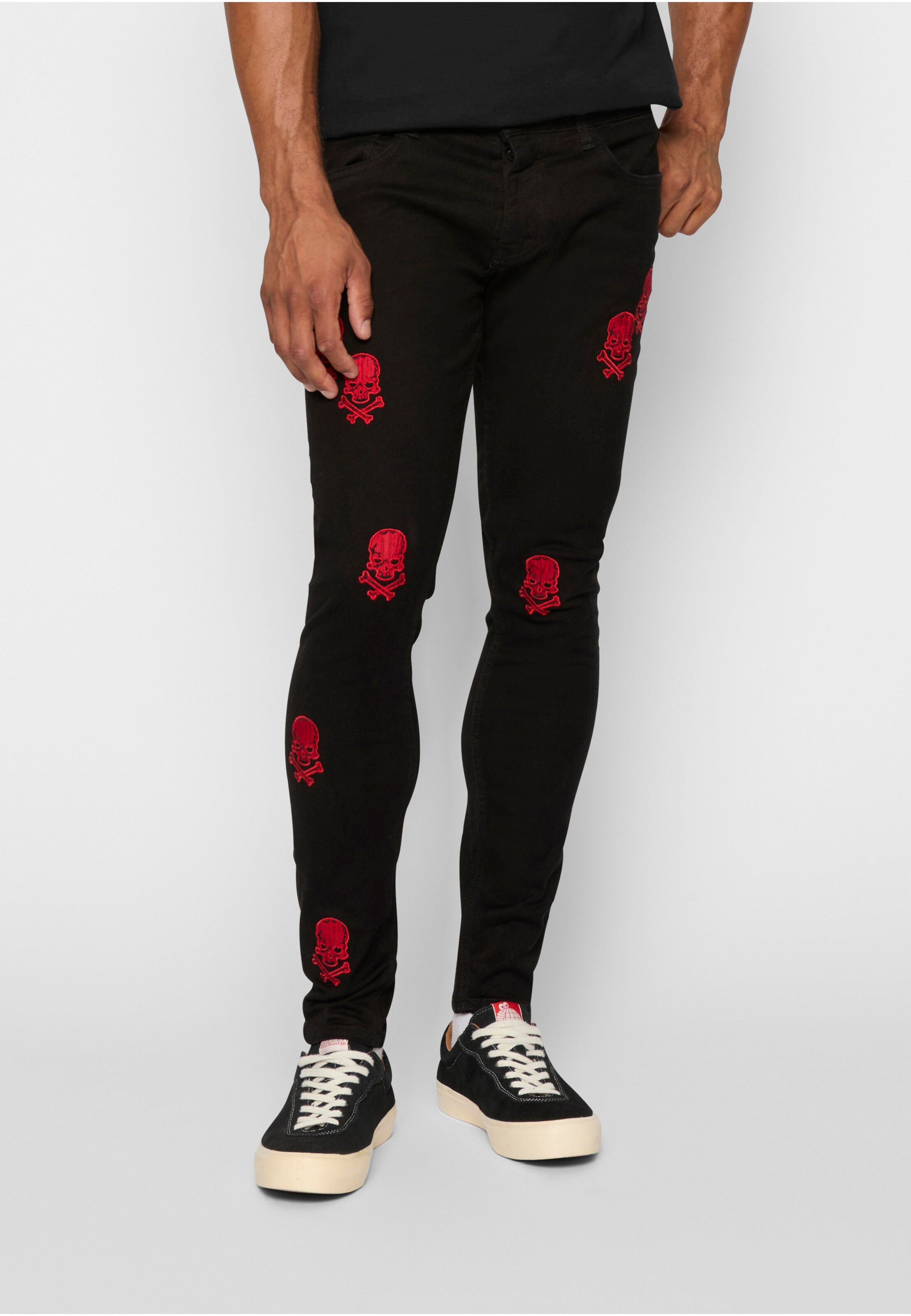 2Y Premium Skinny Fit Skull Jeans