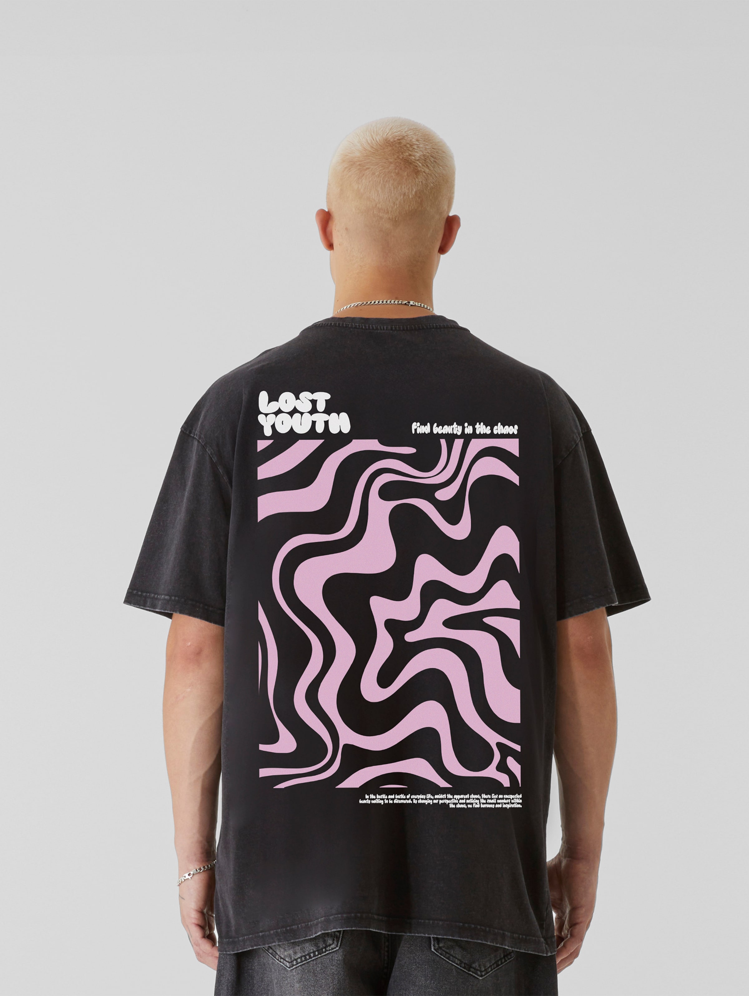 Lost Youth Acid Washed Beautiful Chaos T-Shirt