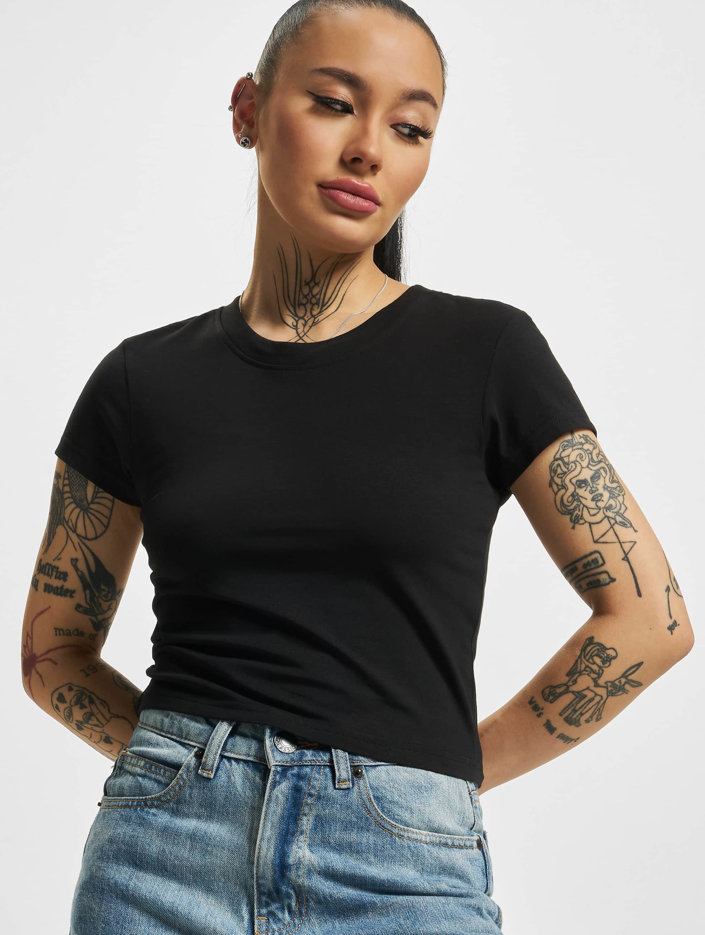 Urban Classics Ladies Stretch Jersey Cropped Tee