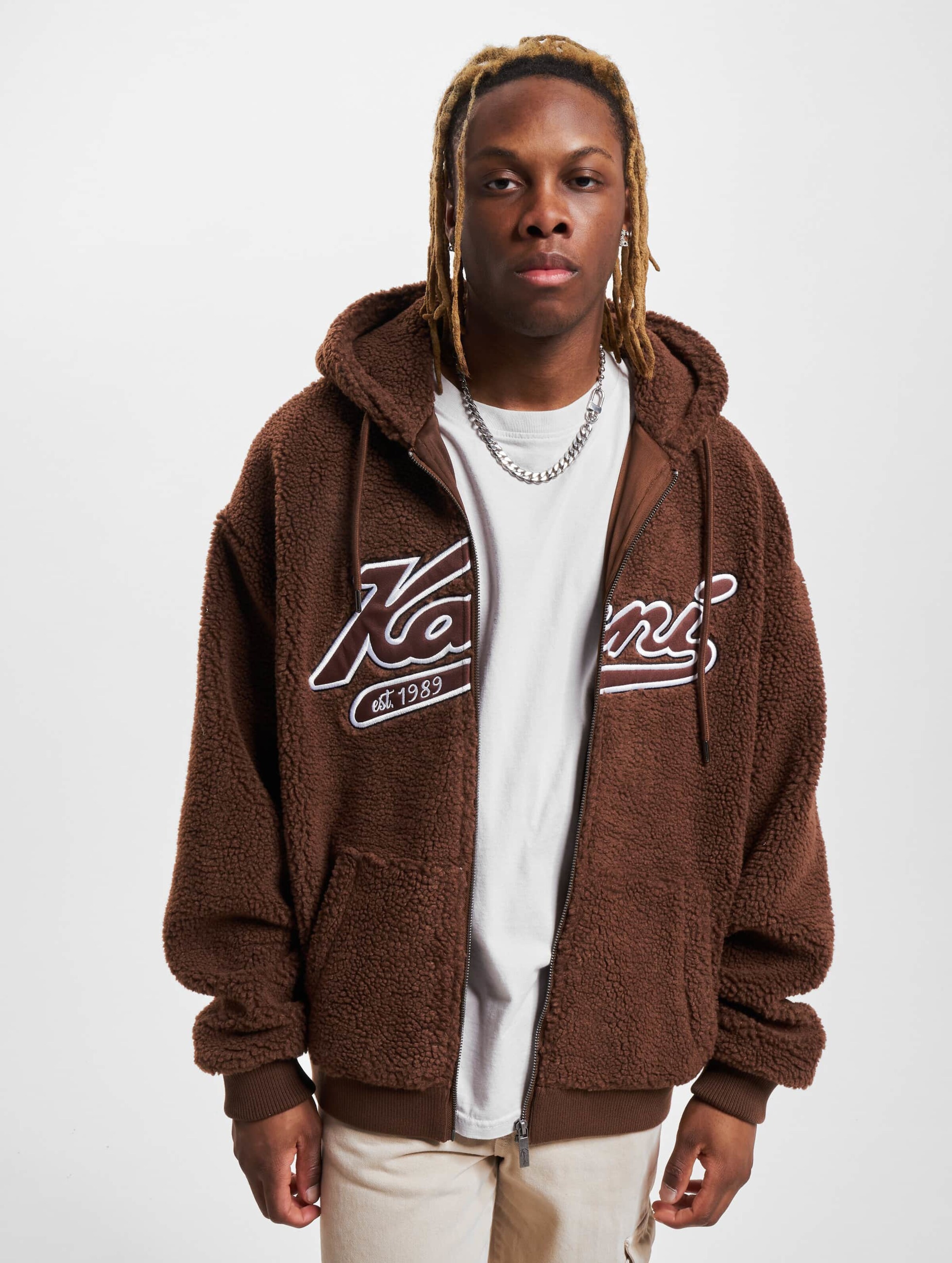 Karl Kani KK Varsity Teddy Full Zip Hoodie