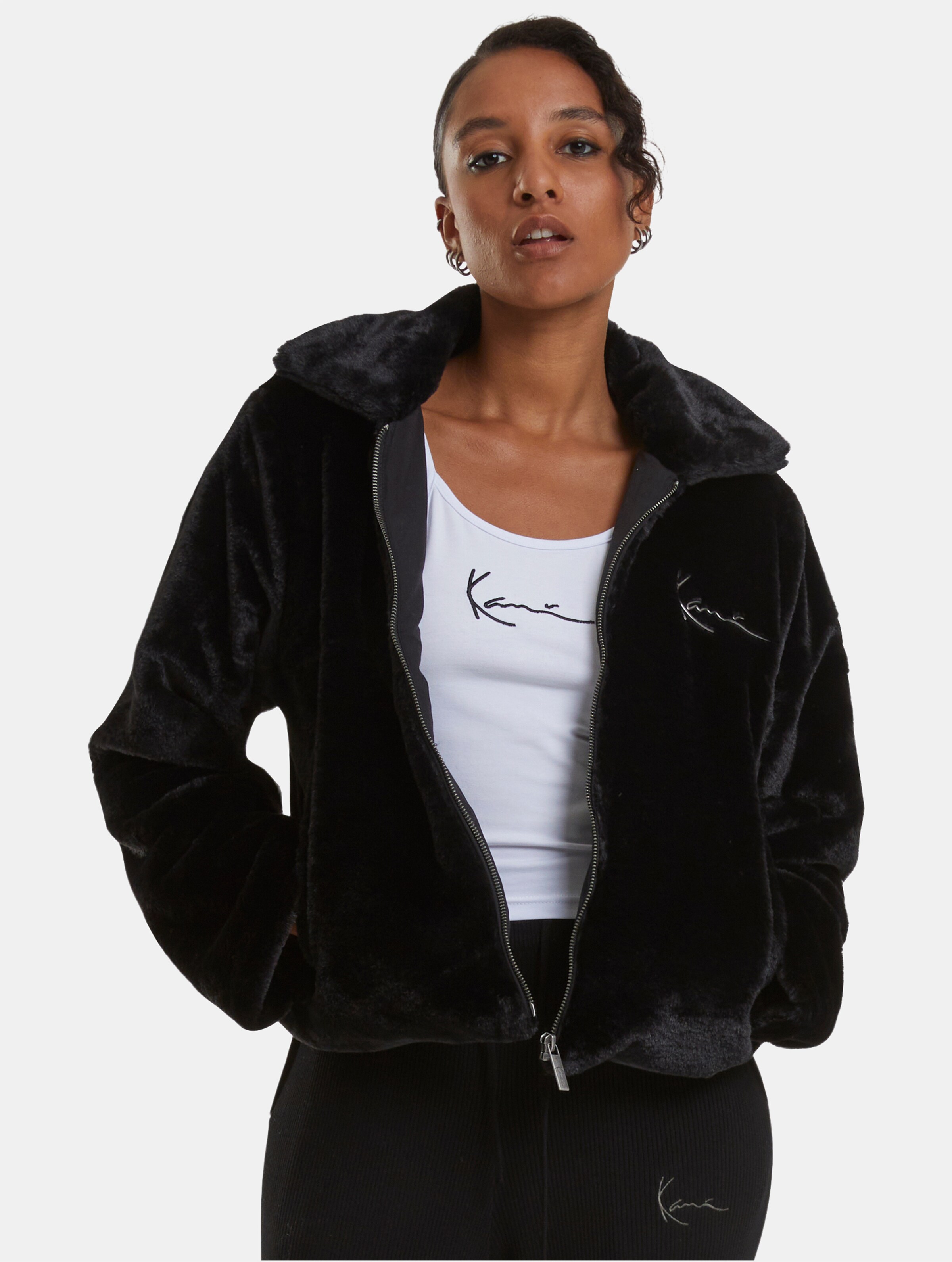 Karl Kani Metal Signature Fake Fur Jacket