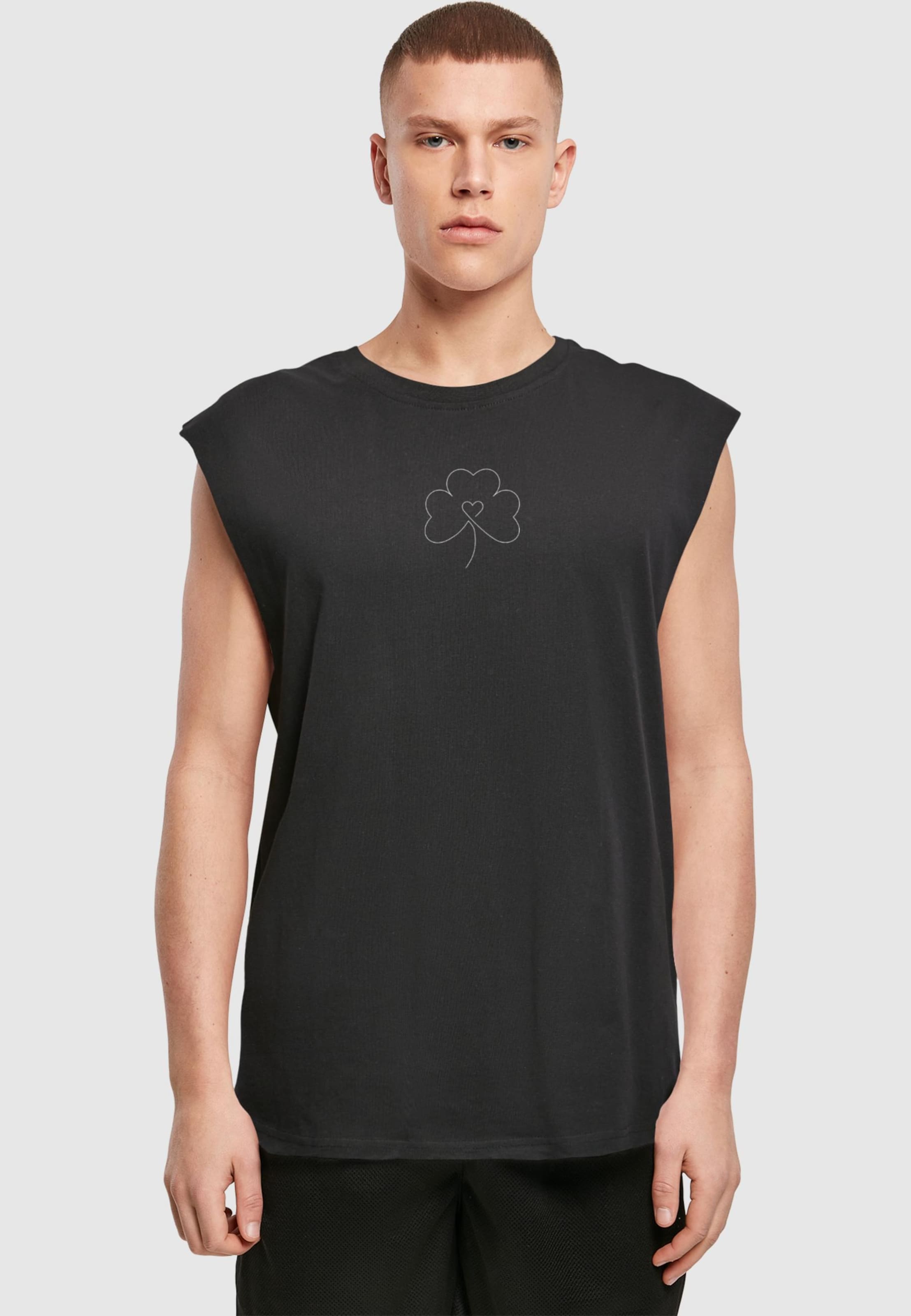 Merchcode Spring - Leaf Clover Flower Sleeveless Tee