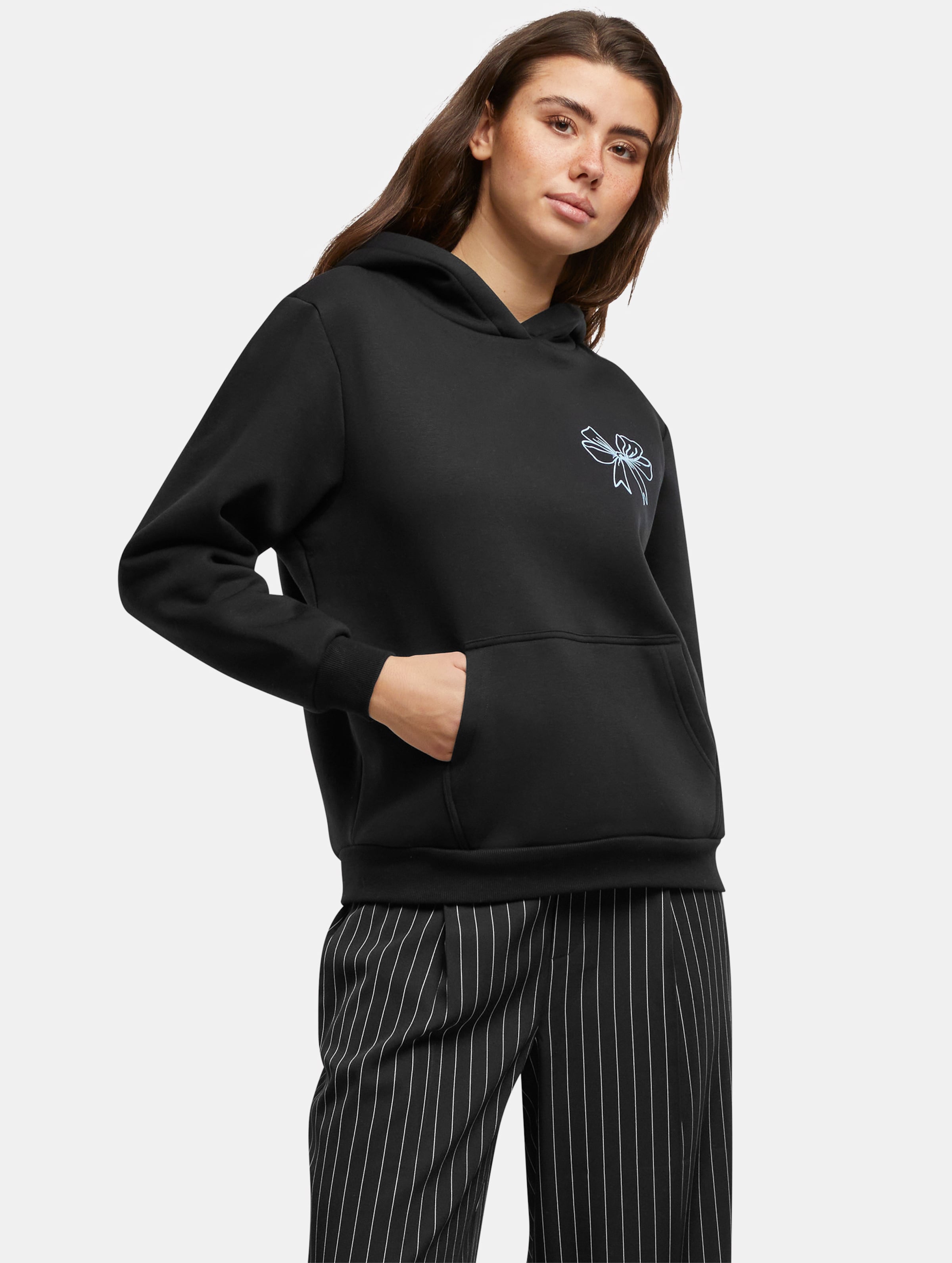 Miss Tee Good Vibes Bow Ladies Fluffy Hoody