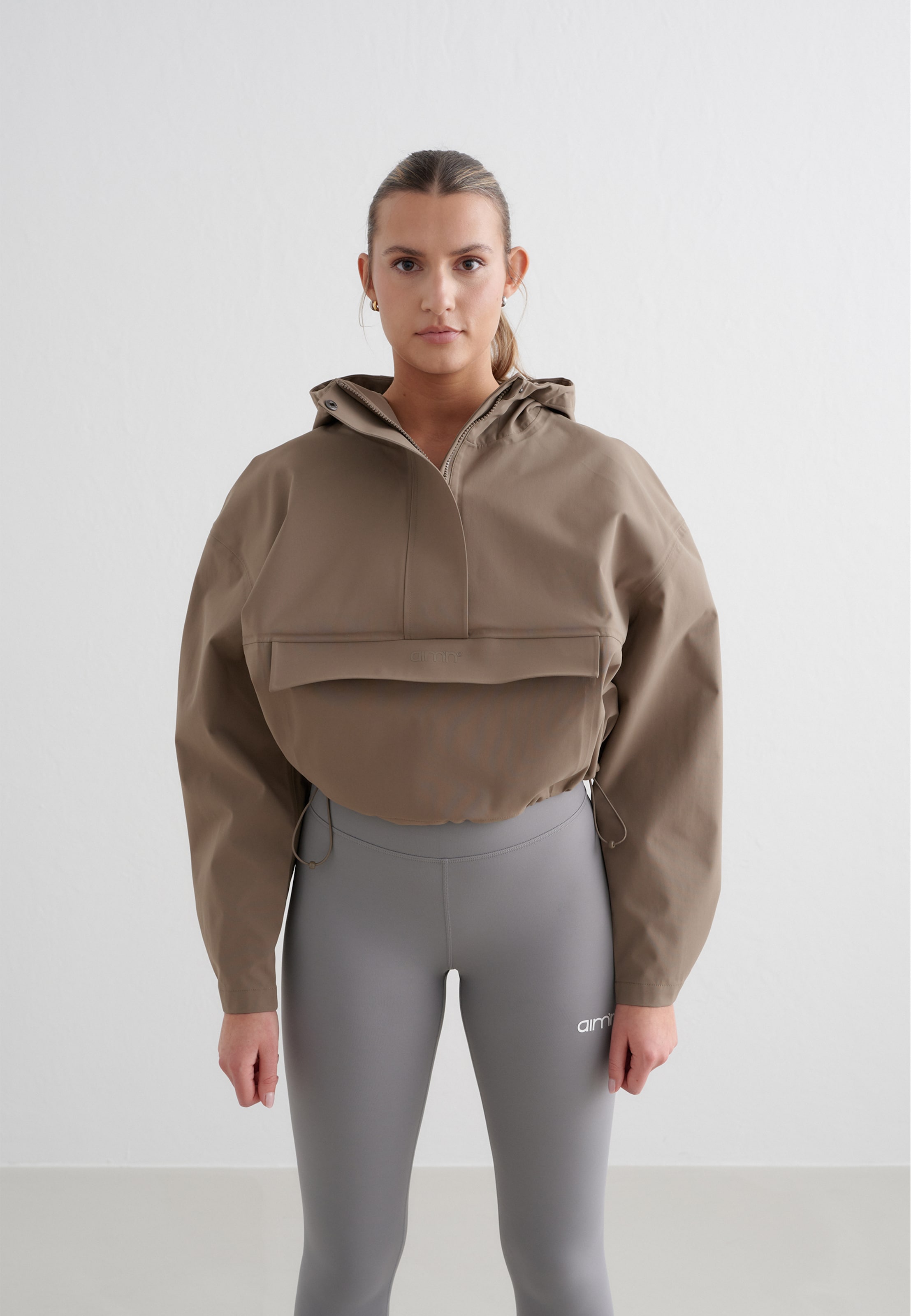 aimn Cropped Waterproof Anorak