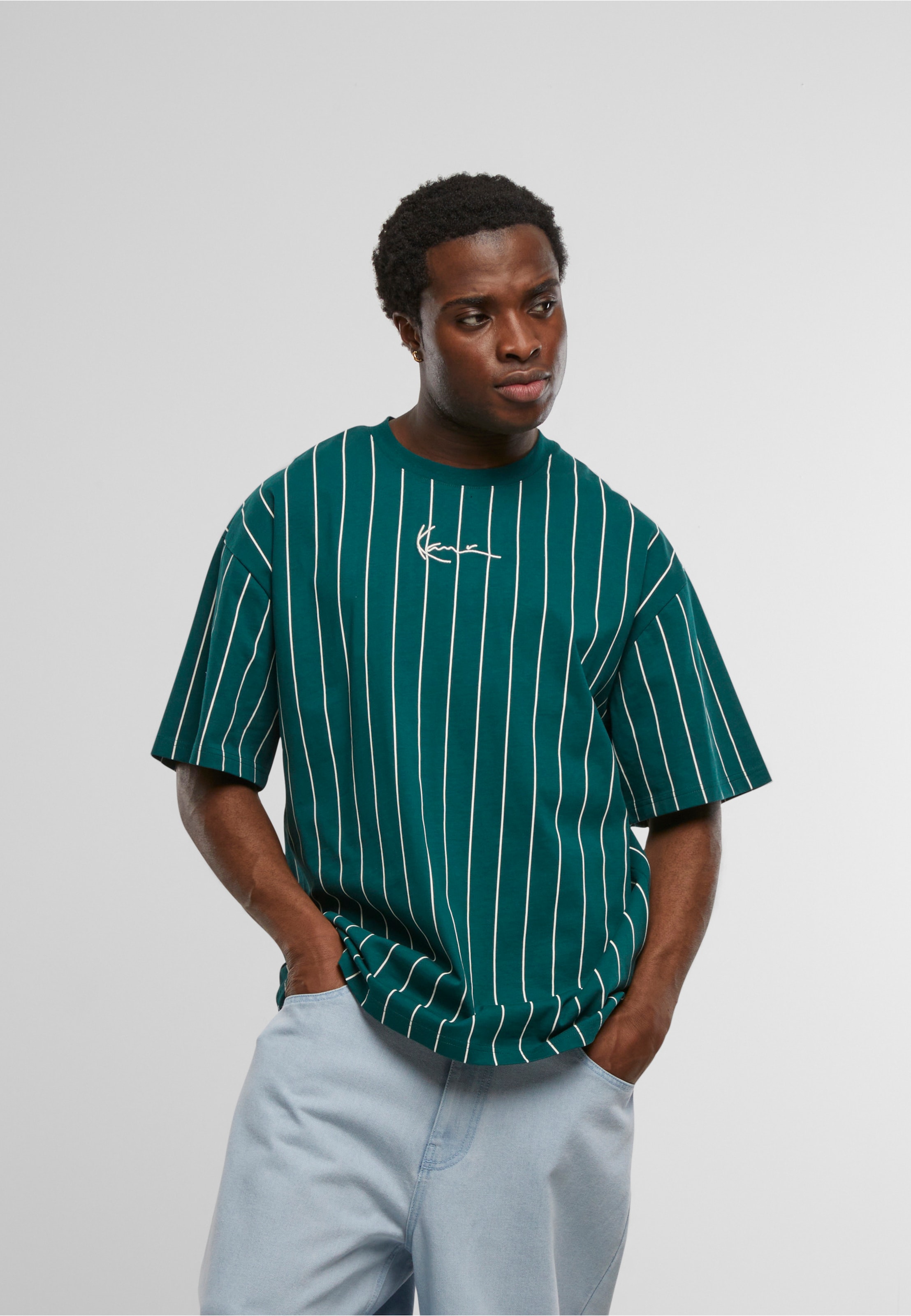 Karl Kani Small Signature Essential Pinstripe Tee