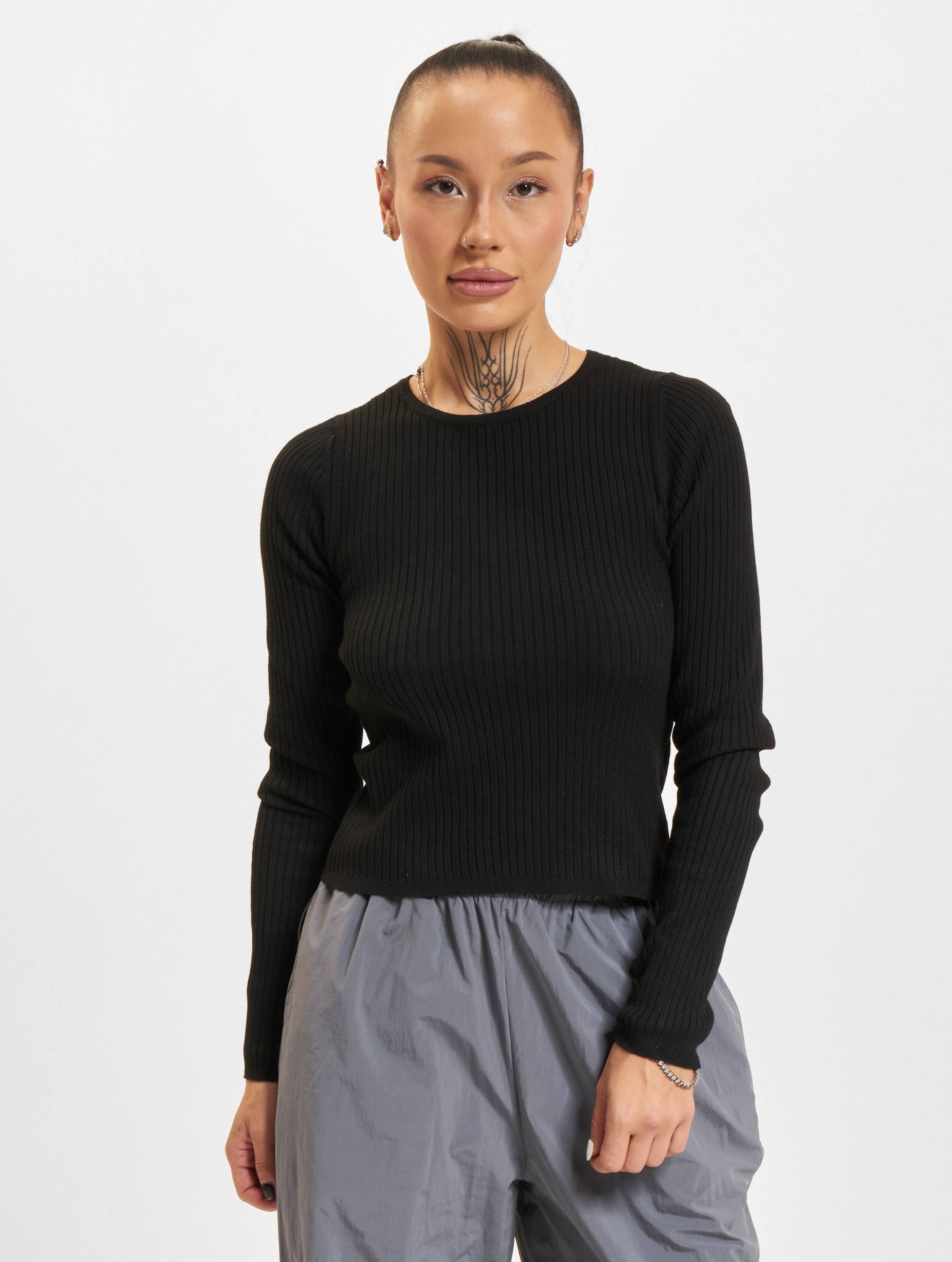 Only Mie Life Crop String O-Neck Pullover