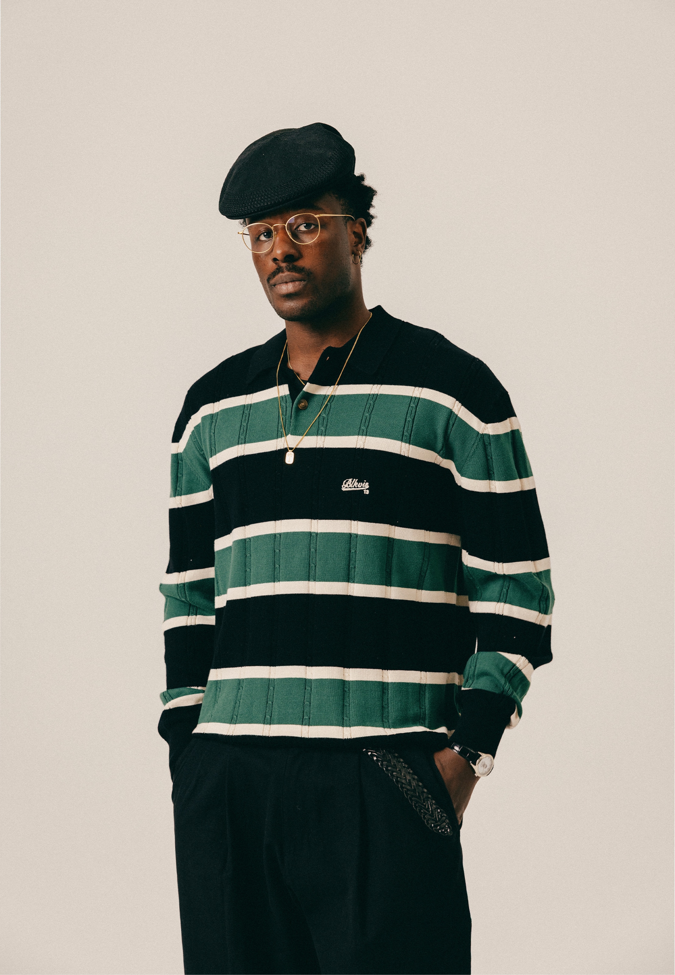 BLKVIS Cable Knit Longsleeve Polo