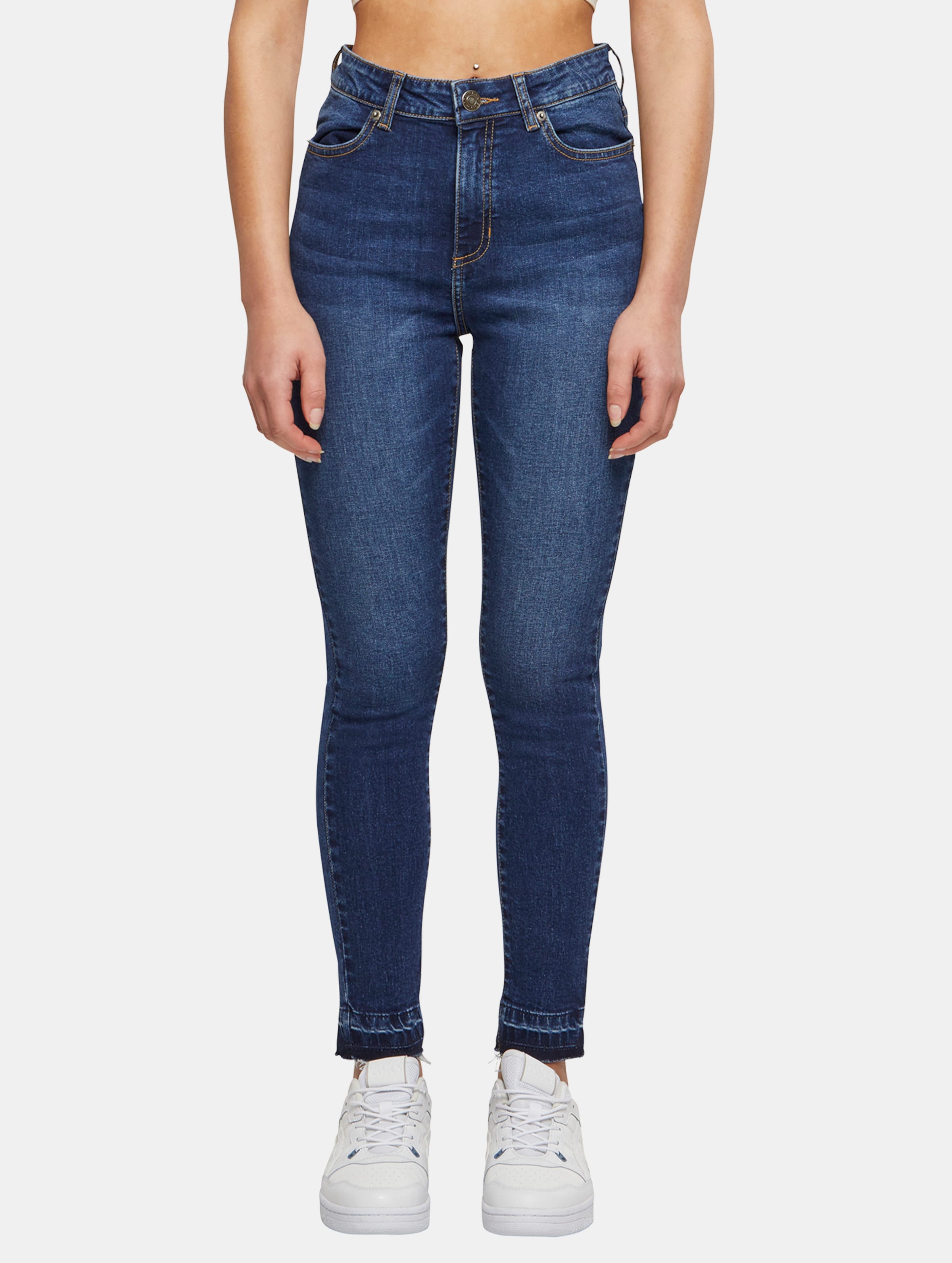 Urban Classics Ladies Skinny High Waist Open Hem Jeans