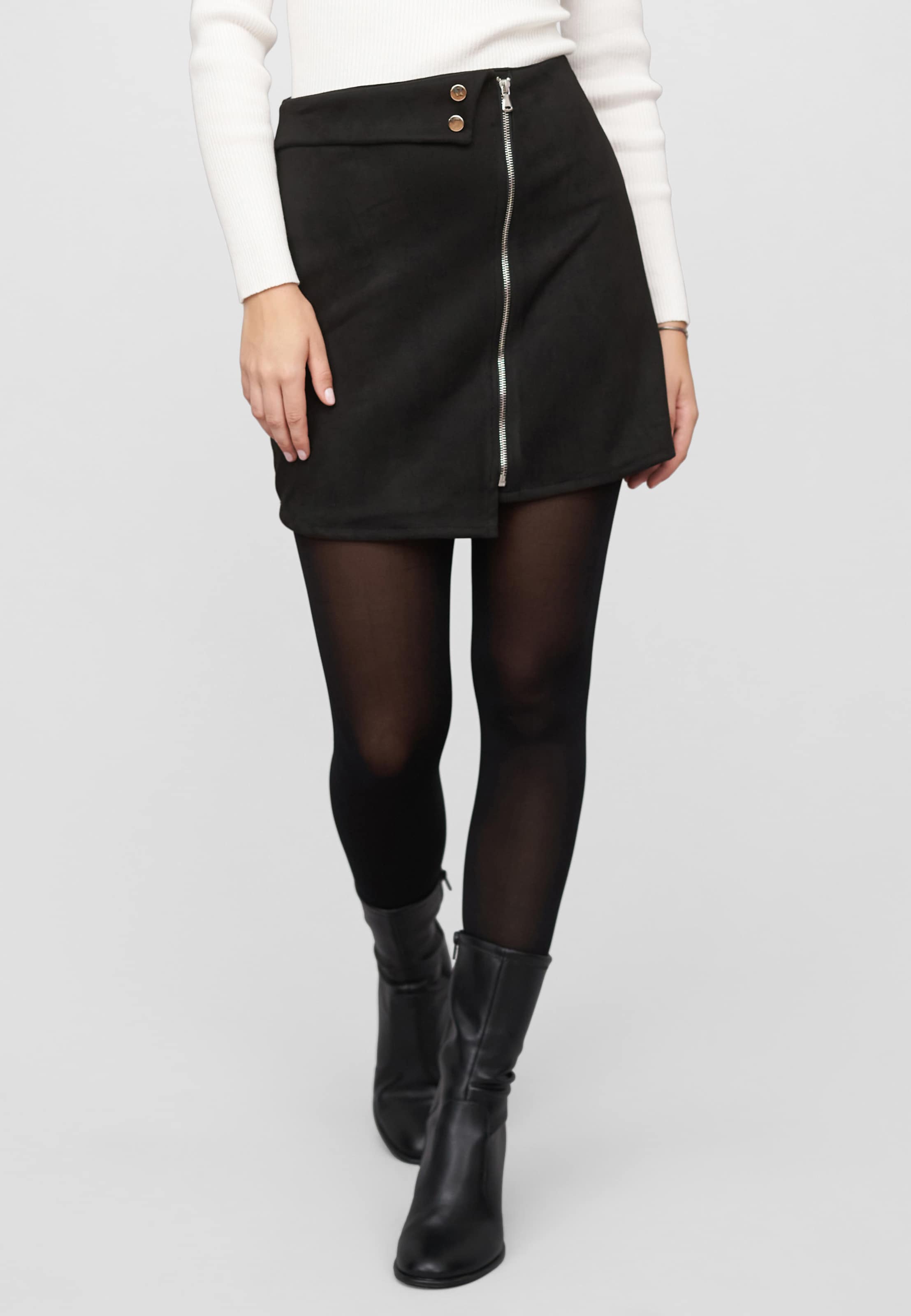 Cloud5ive Skirt in faux suede look with zipper