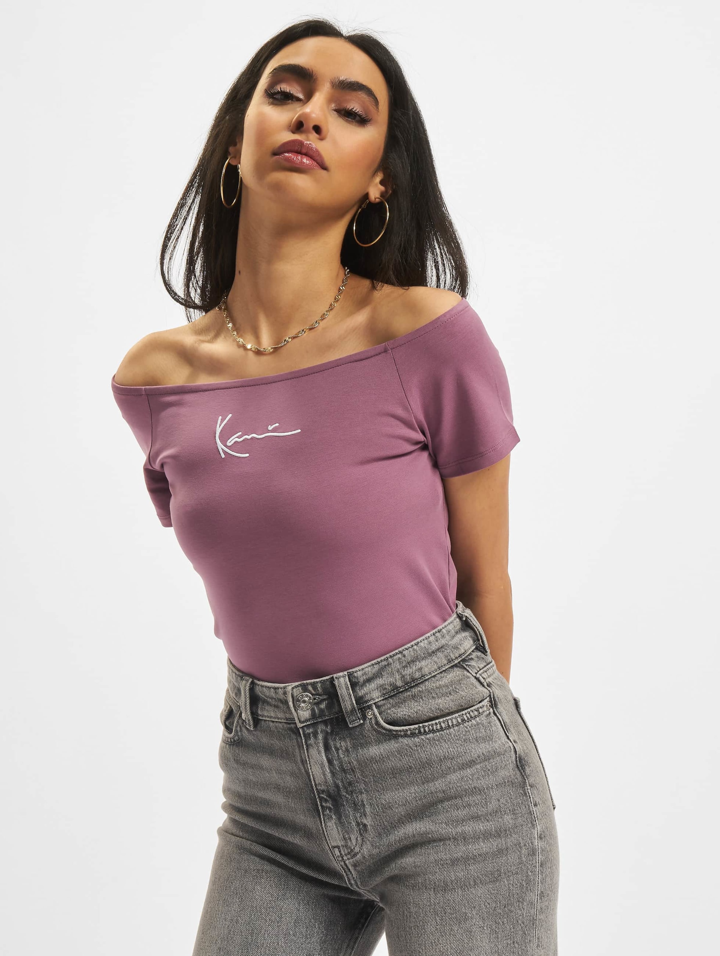 Karl Kani KK Small Signature Off Shoulder tight Tee
