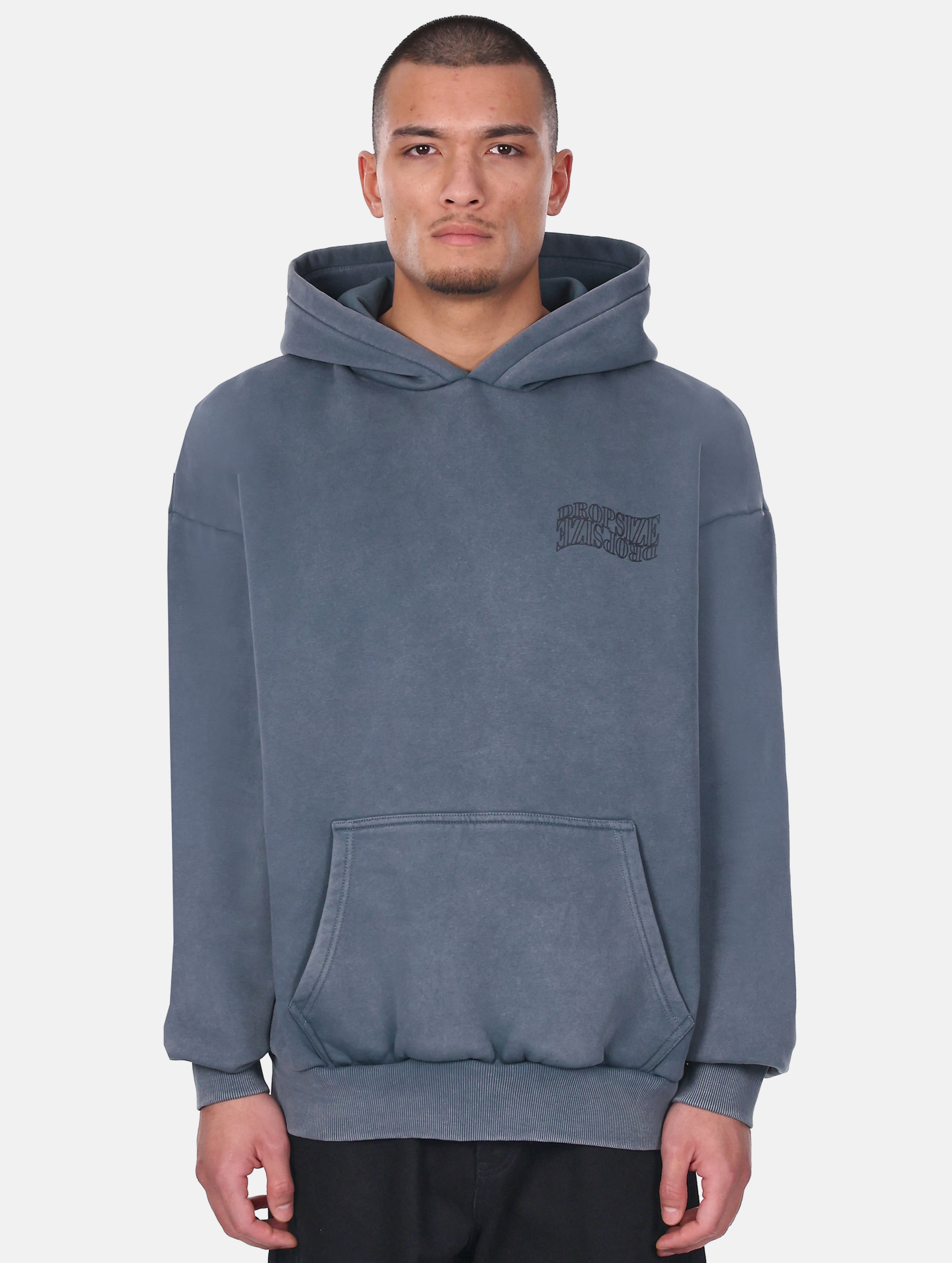 Dropsize HEAVY OVERSIZE MIRRORED LOGO HOODIE