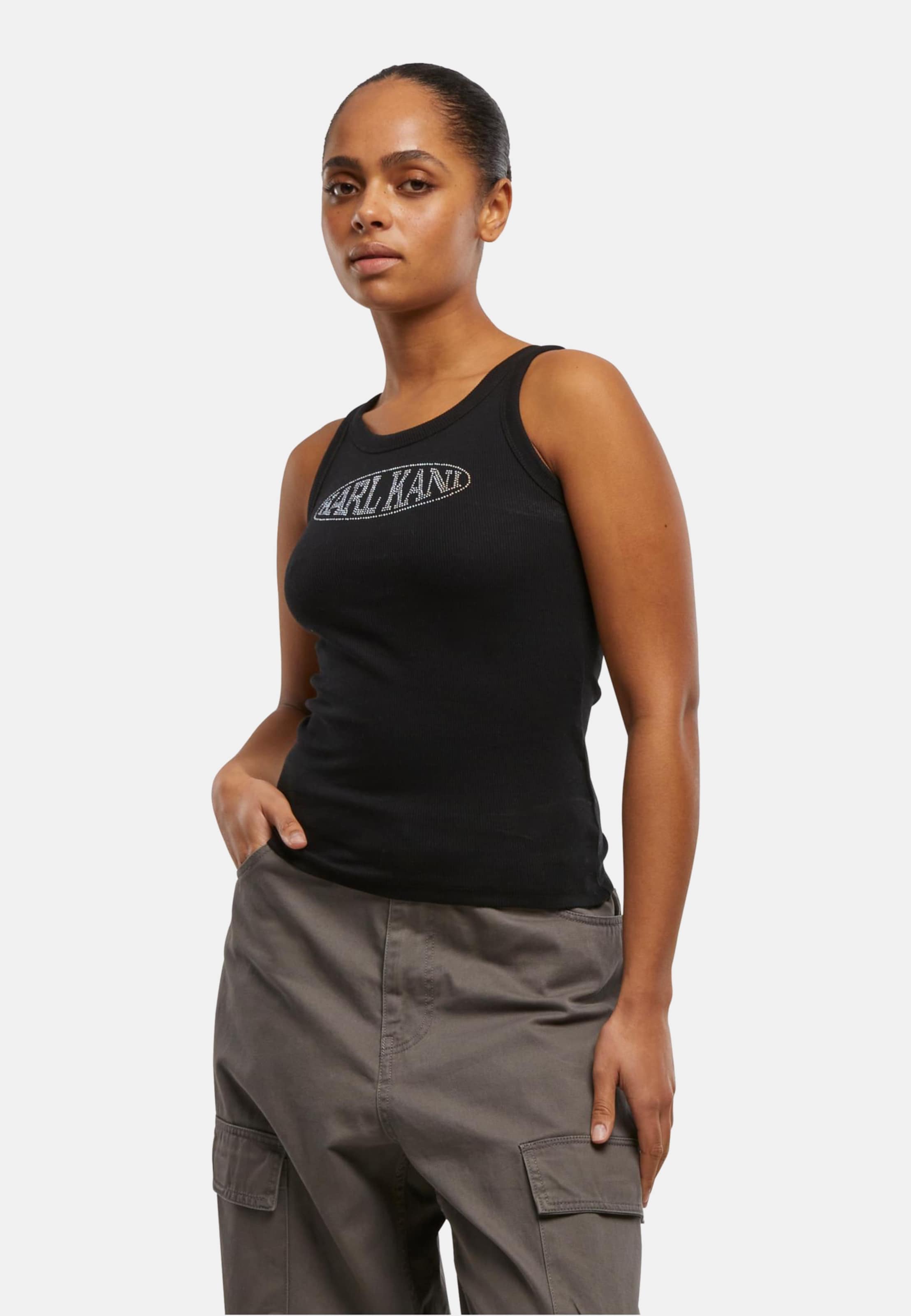Karl Kani Woven Signature Rhinestone Rib Tank