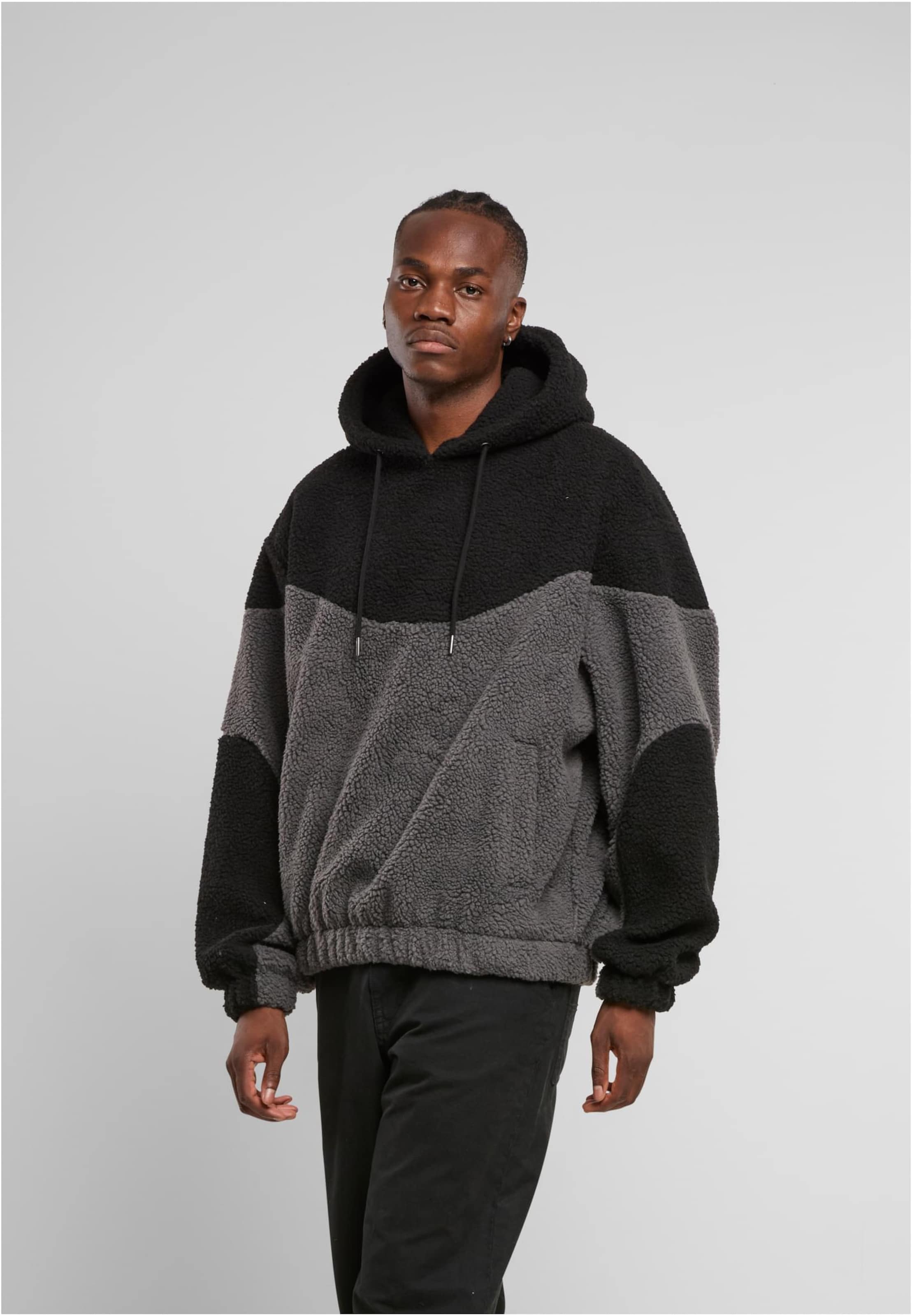 Urban Classics Weavy Colorblock Teddy Hoodie