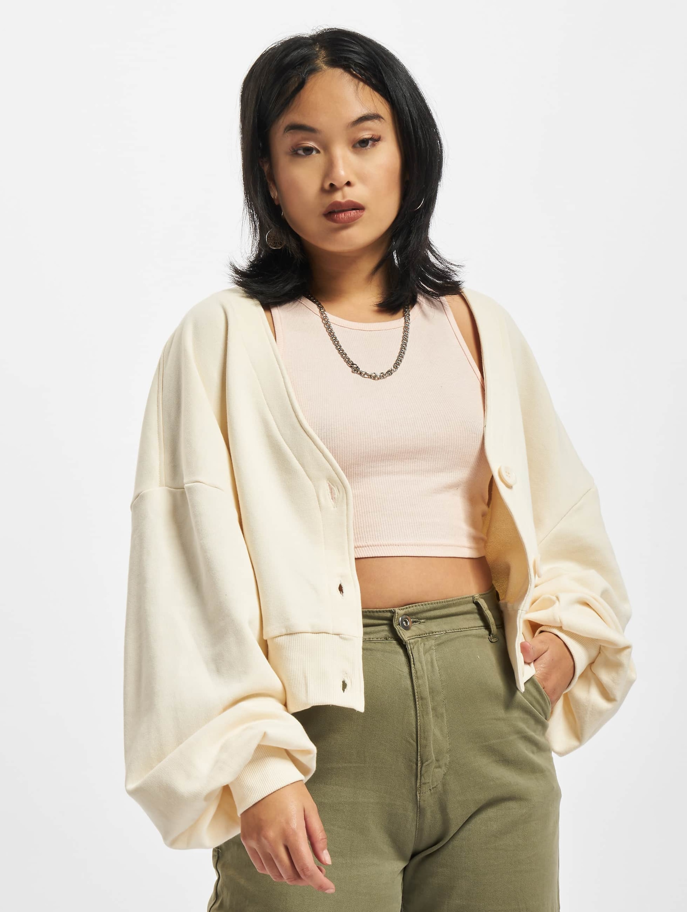 Urban Classics Ladies Essentials Oversized Short Terry Cardigan