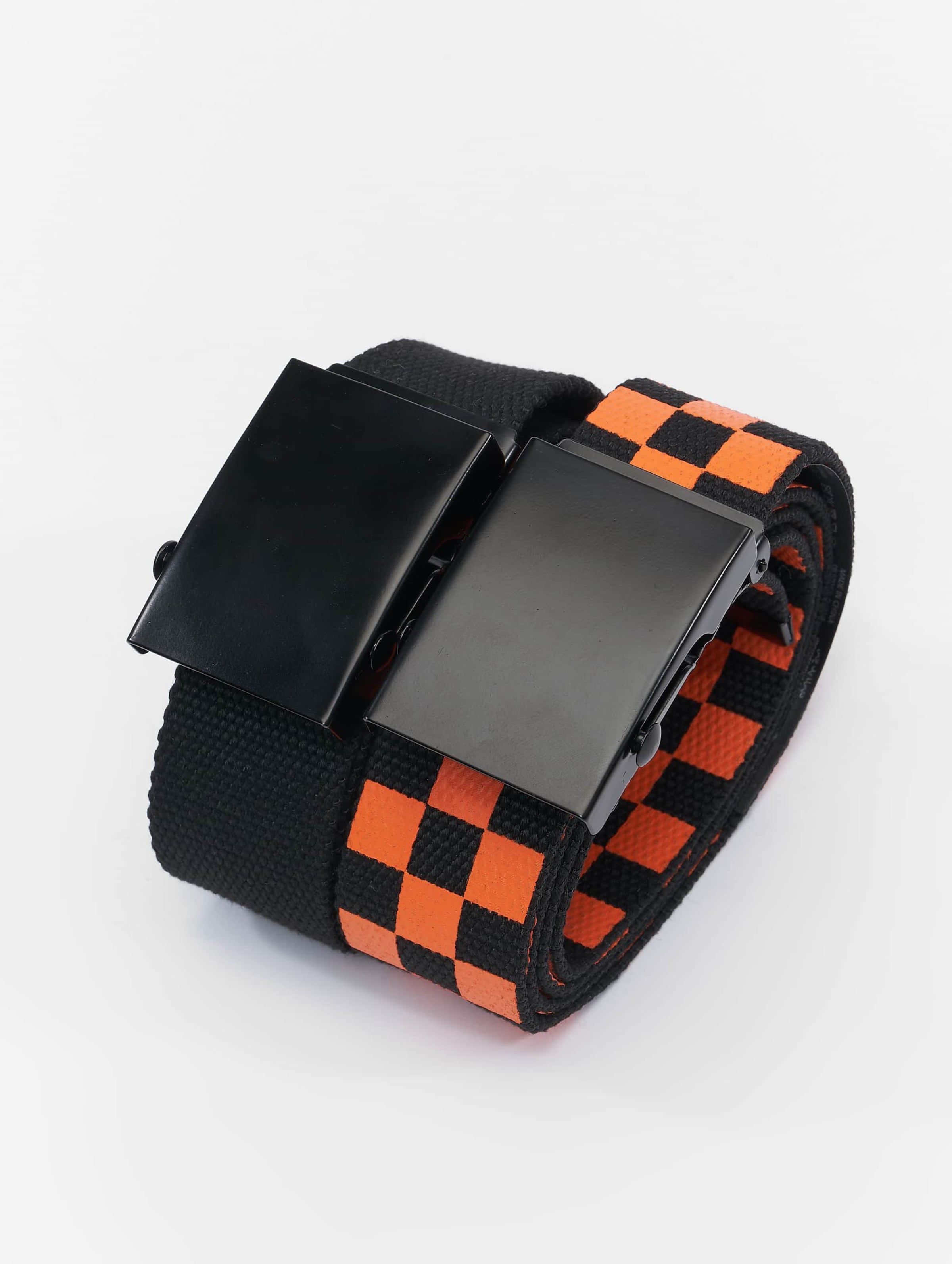 Urban Classics Check And Solid Canvas Belt 2-Pack