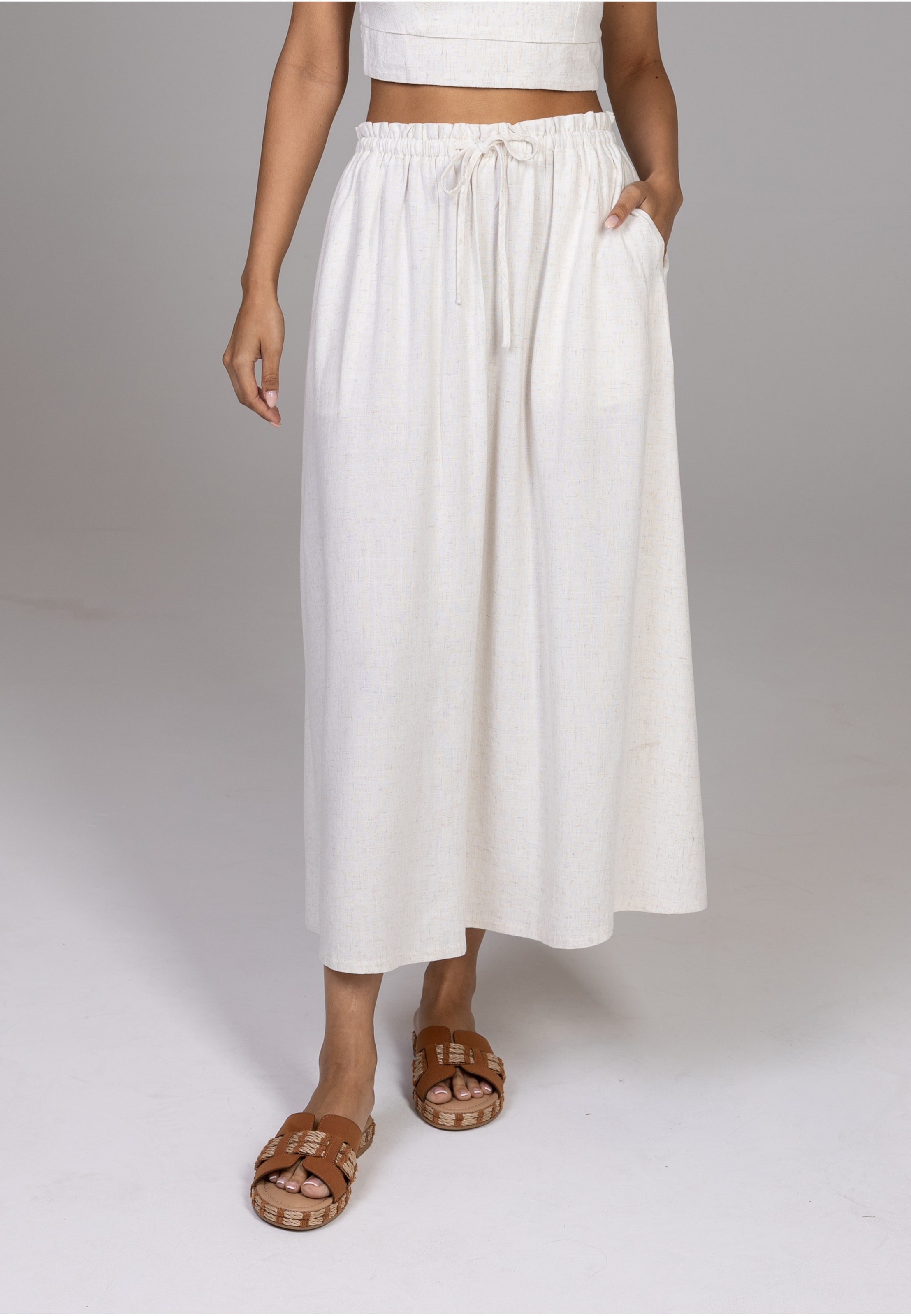 Estelou Linen Long Skirt