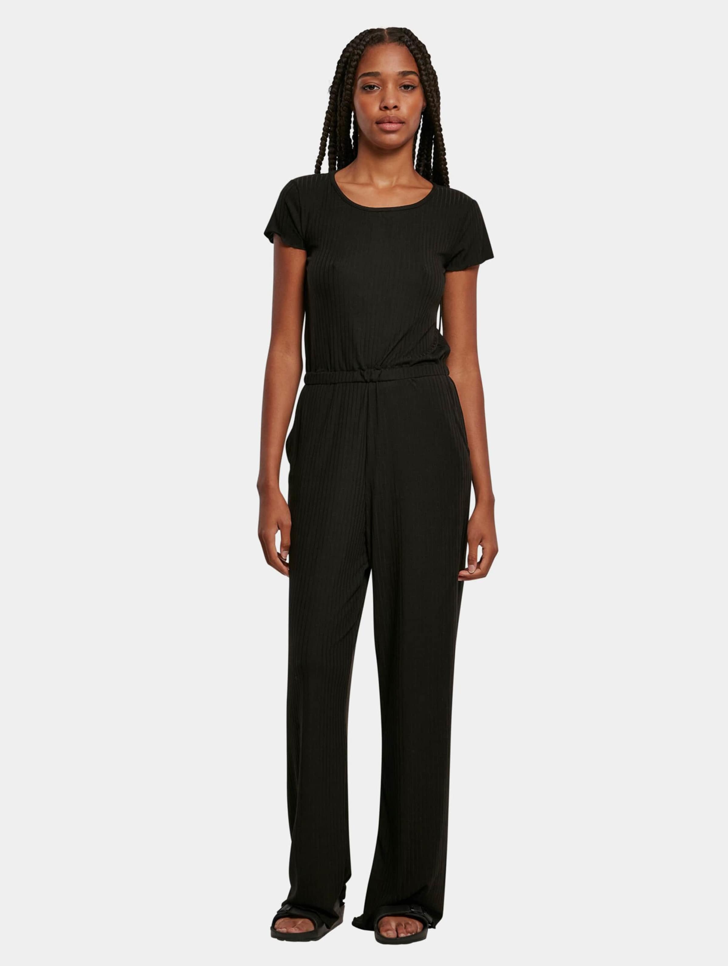 Urban Classics Ladies Rib Wid Leg Jumpsuit
