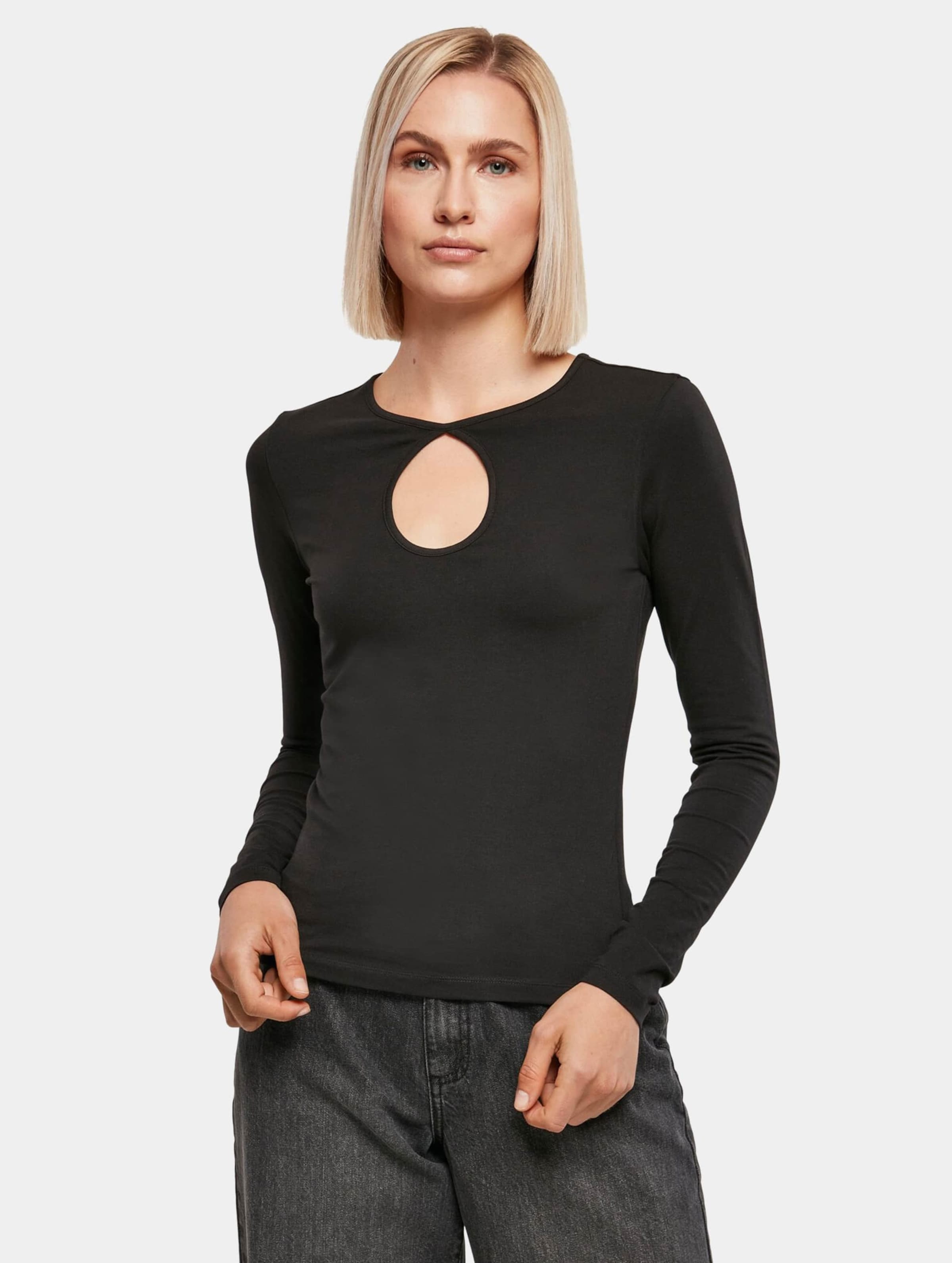 Urban Classics Ladies Organic Keyhole Longsleeve