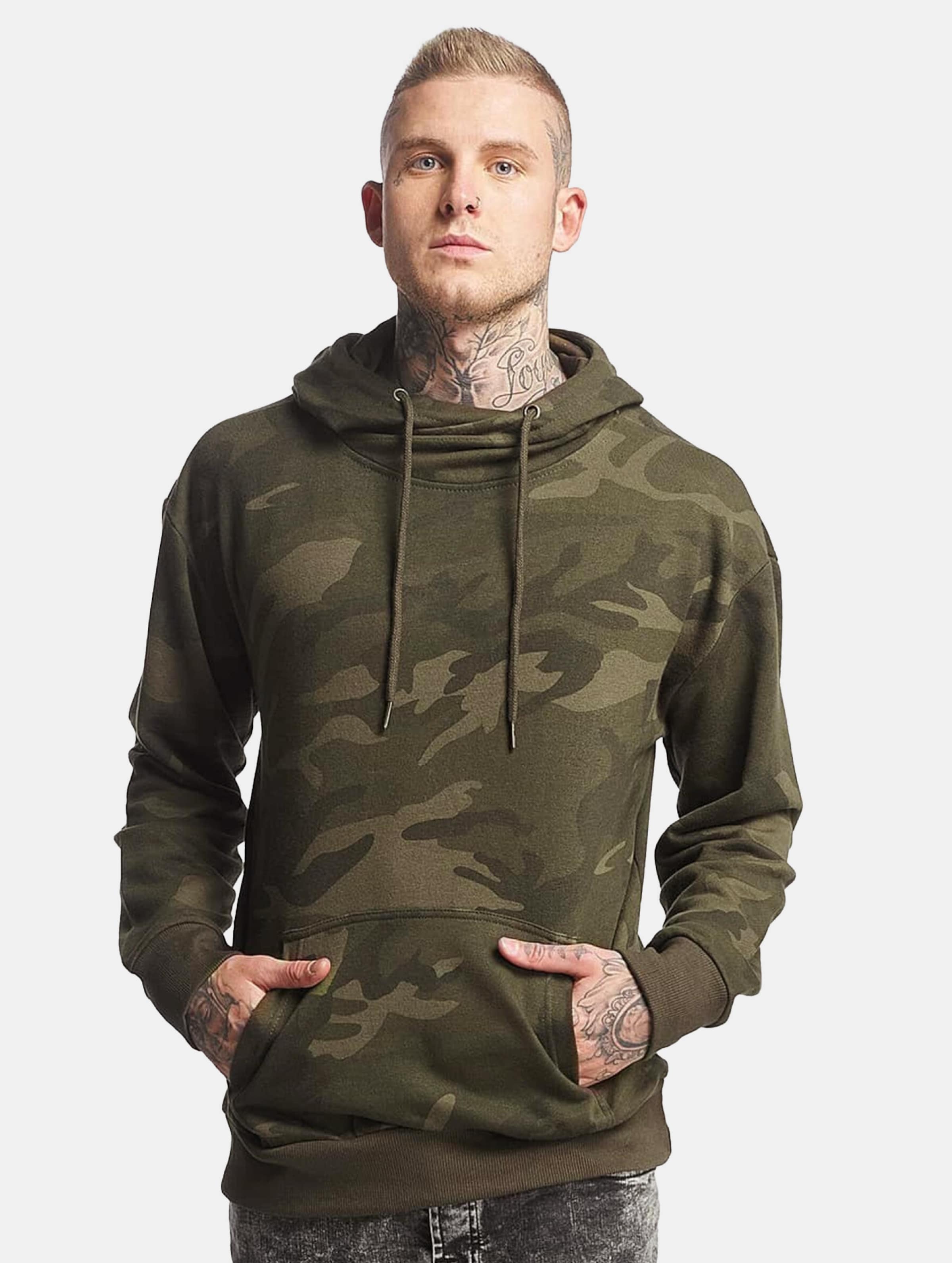 Urban Classics High Neck Camo Hoody