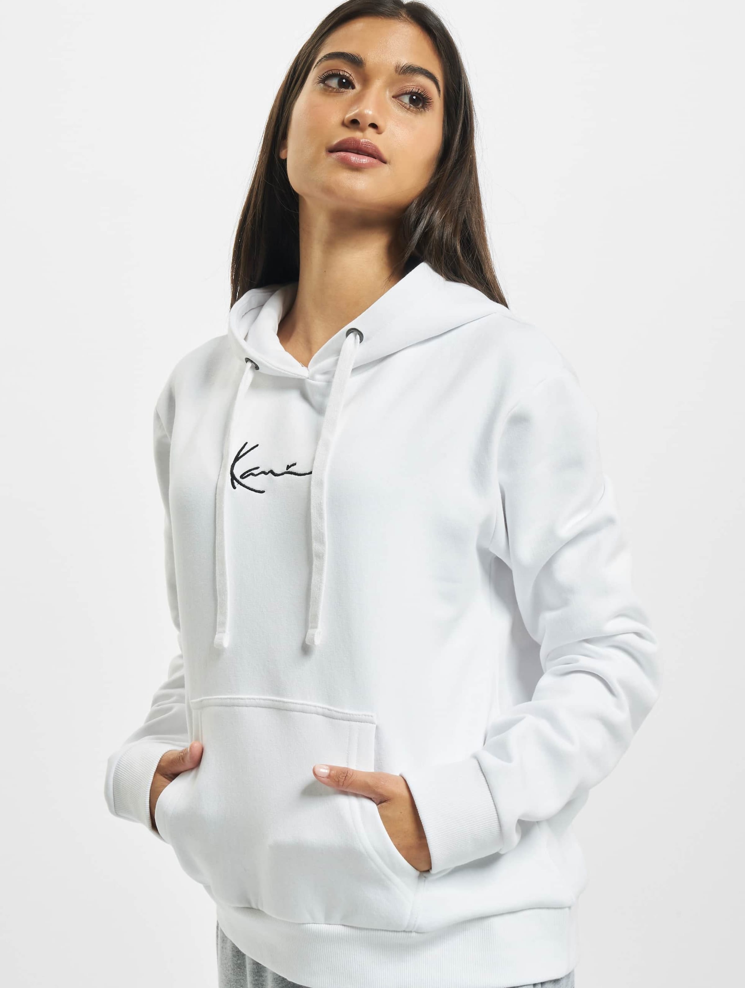 Karl Kani KKWQ32004WHT SMALL SIGNATURE HOODY WHT