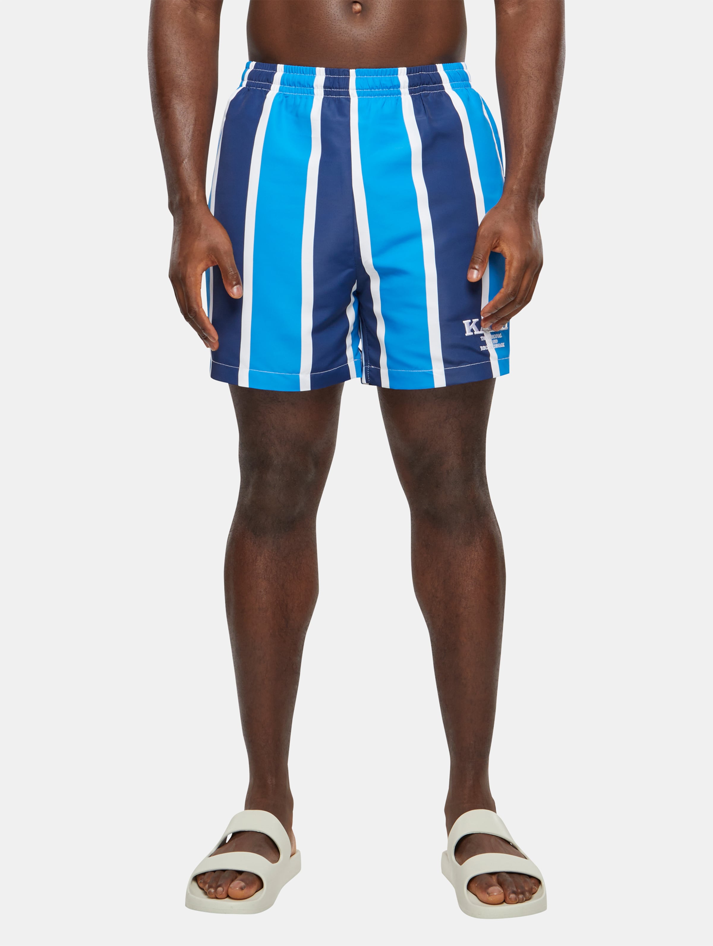 Karl Kani Retro Striped Badehose aqua/navy/white XS