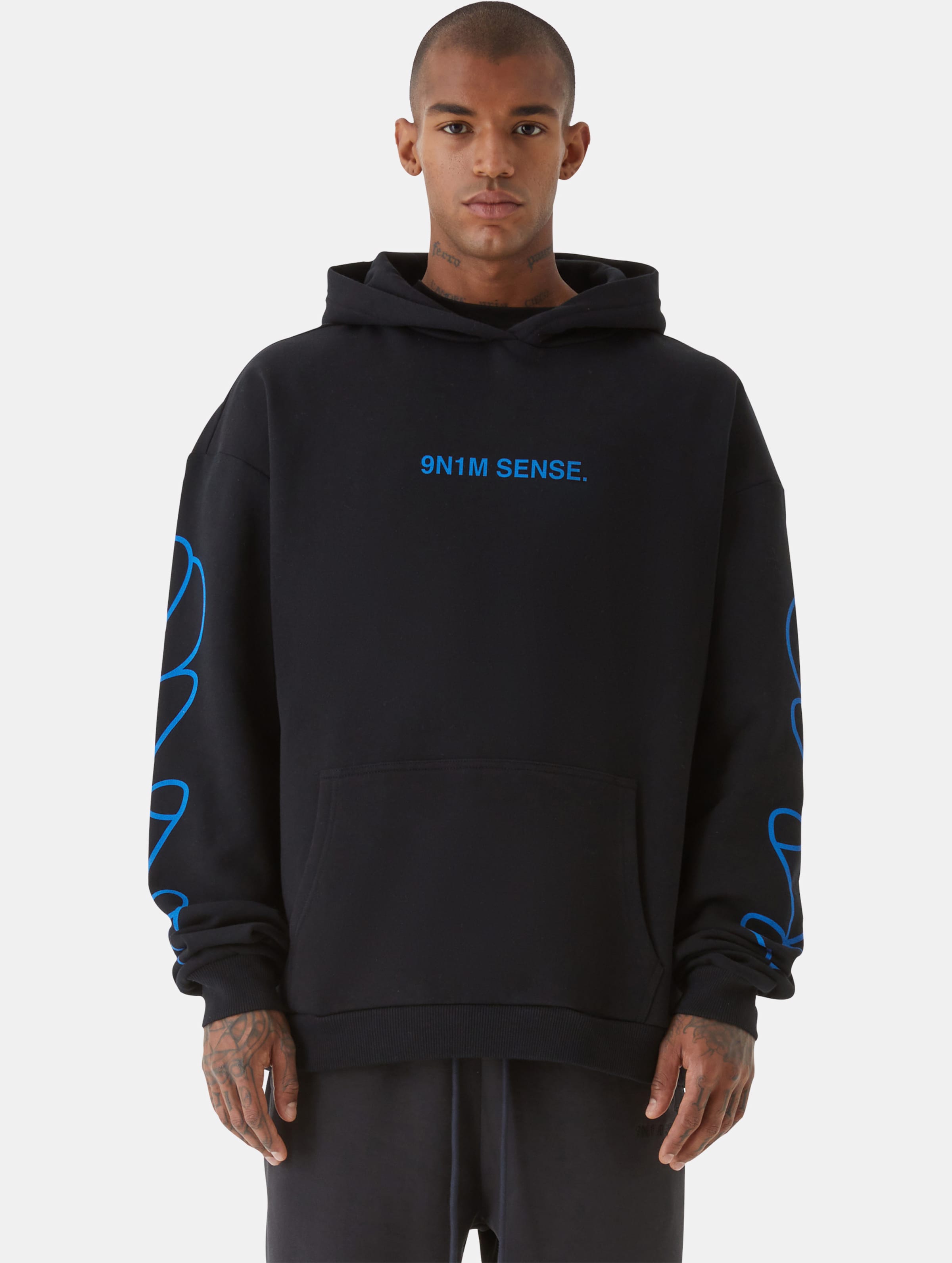 9N1M SENSE Blue Logo Hoodie