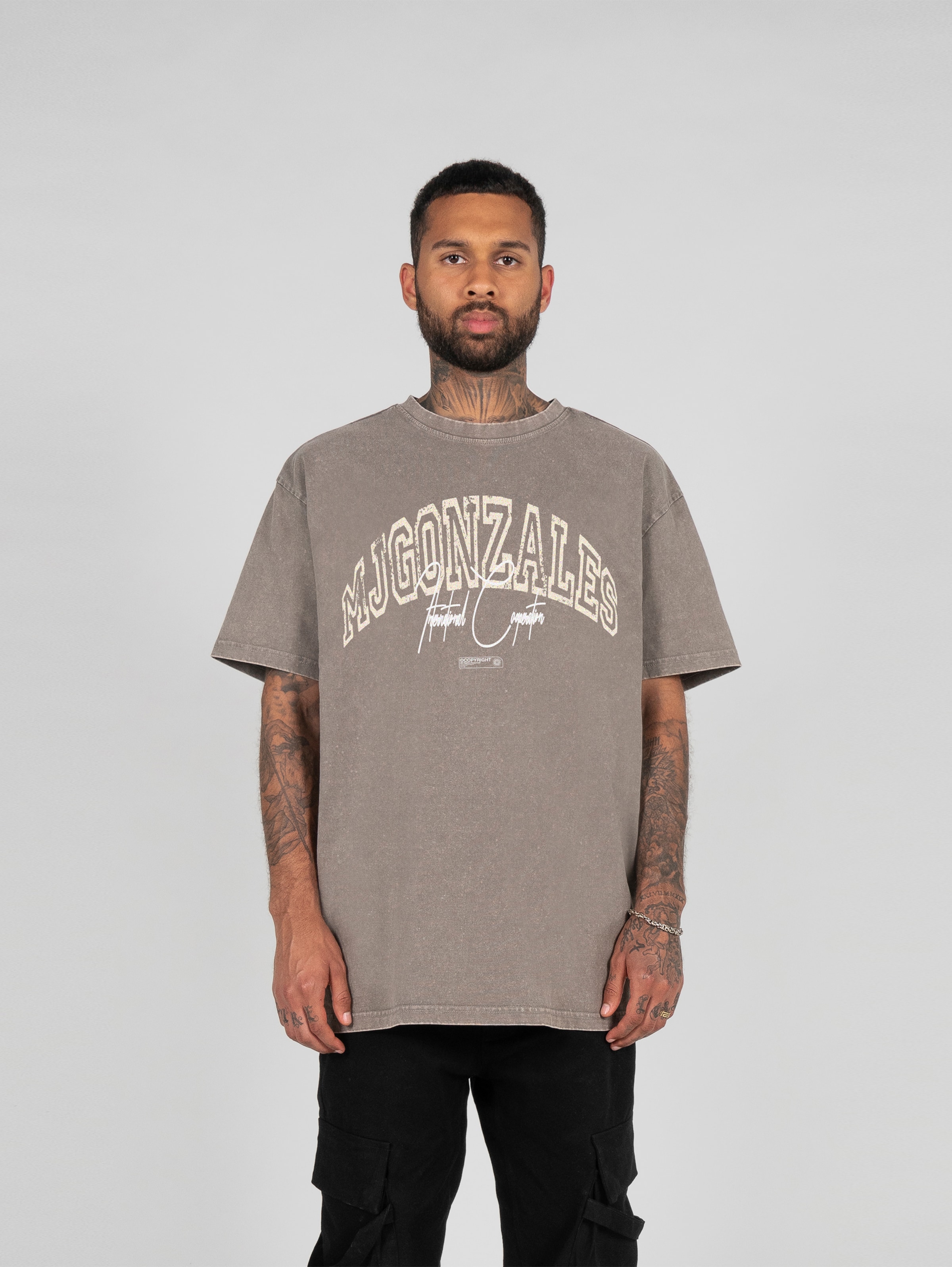 MJ Gonzales International x Acid Washed Heavy Oversized T-Shirt