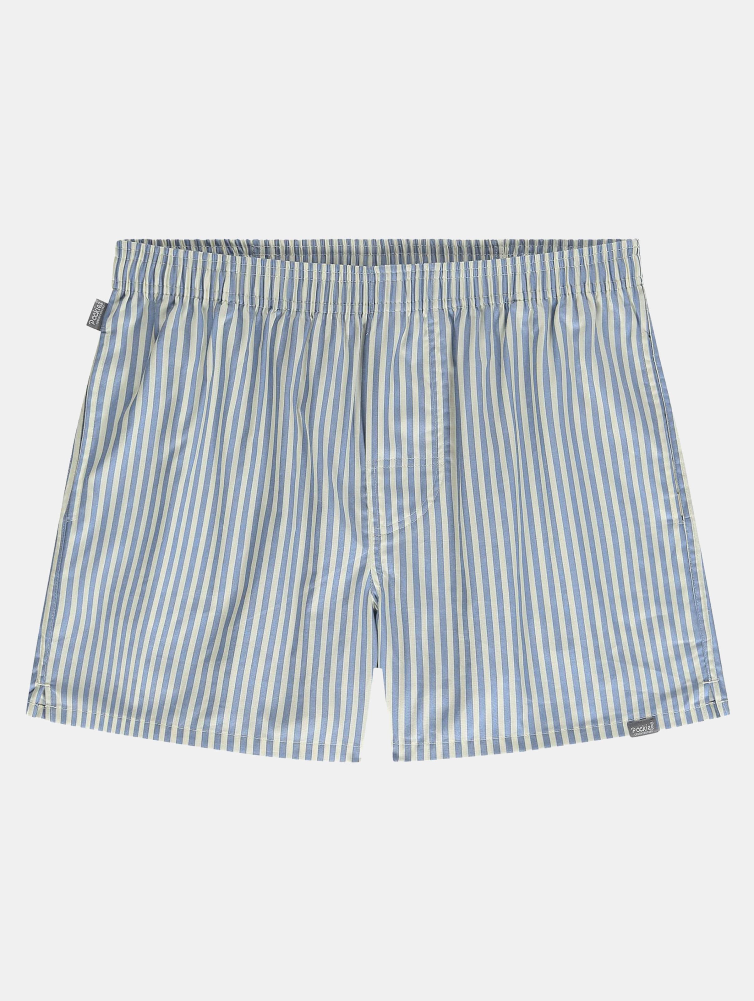 Pockies Ice Blue Striped Boxershorts