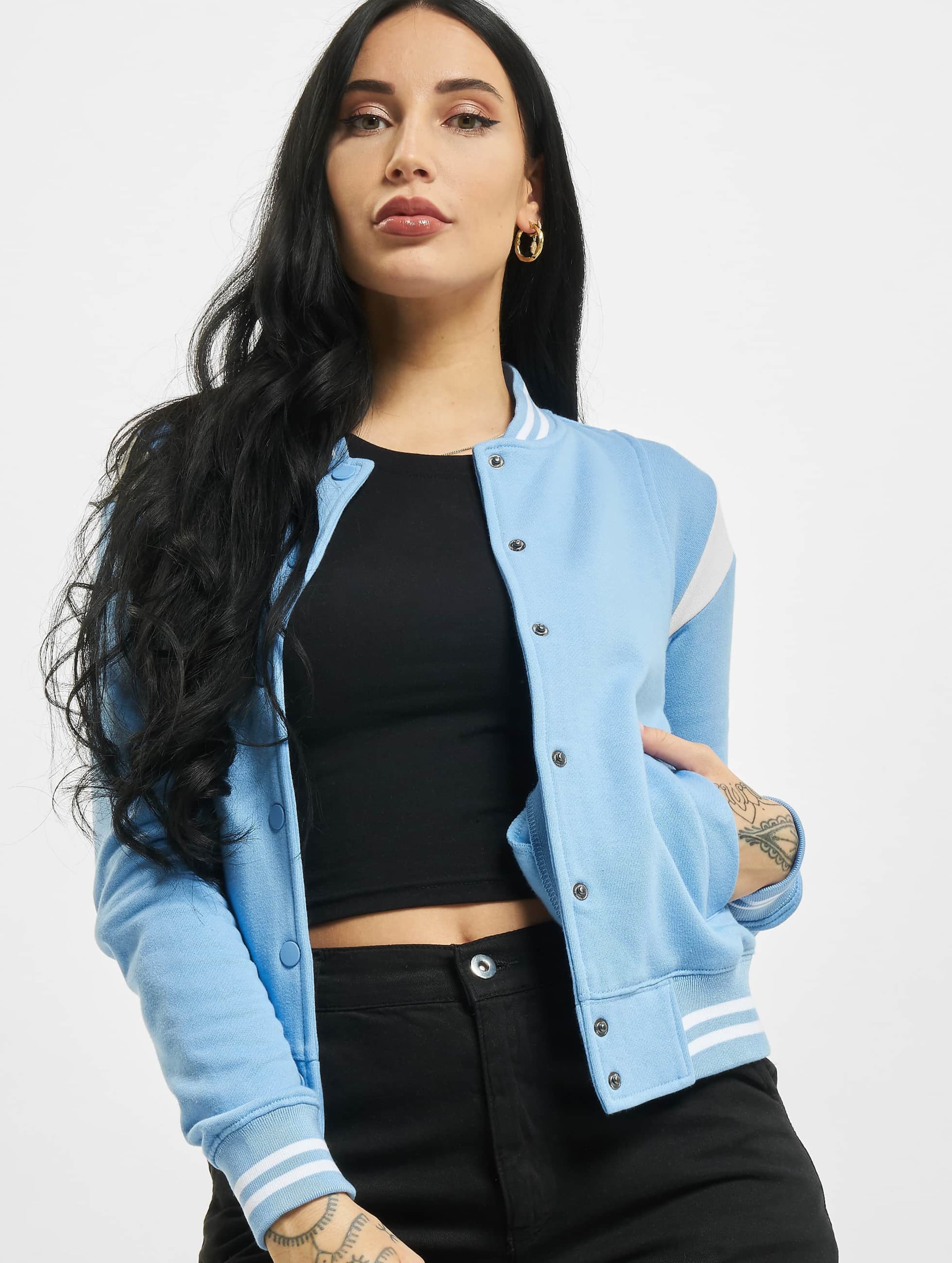 Urban Classics Ladies Inset College Sweat Jacket