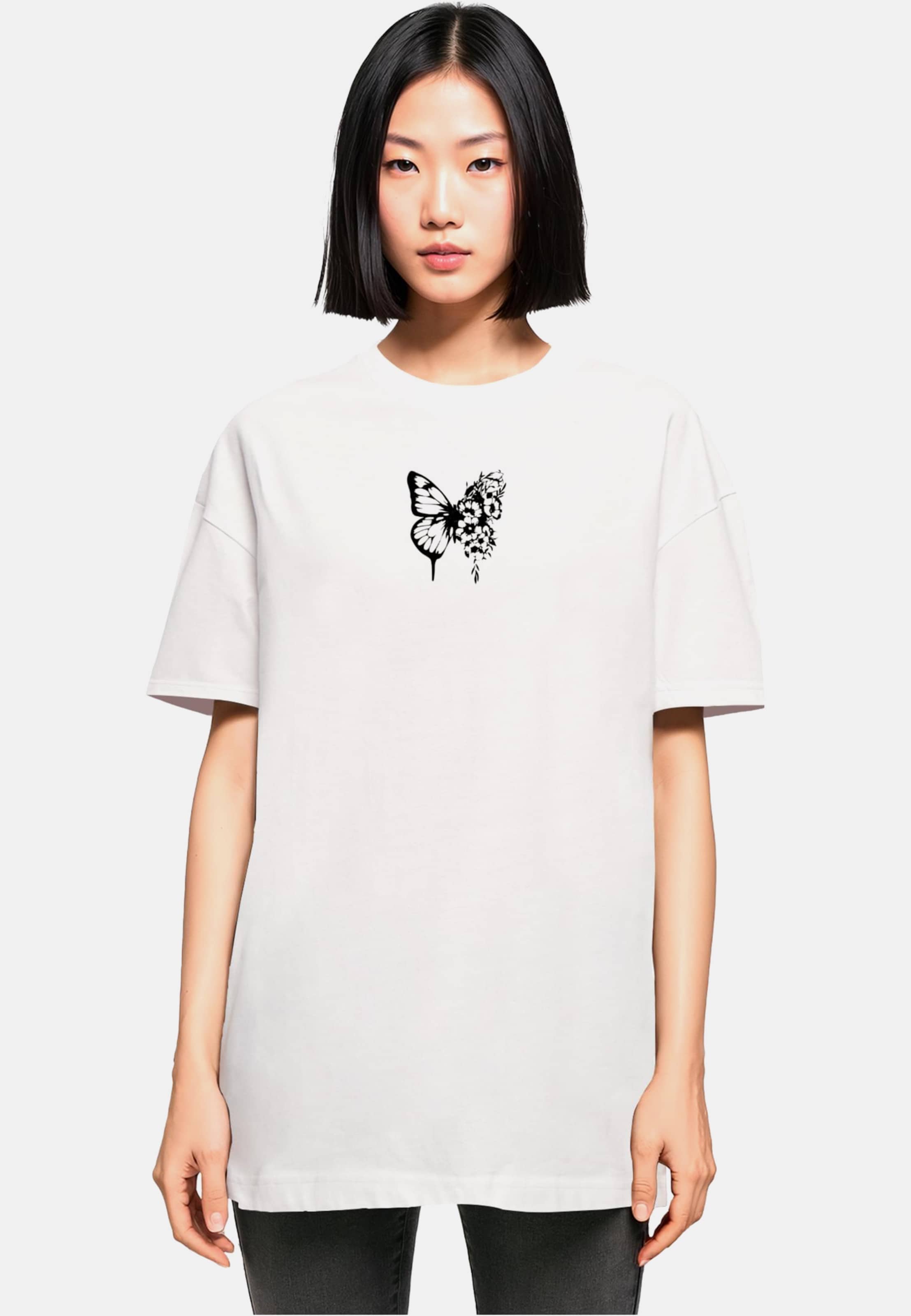 Merchcode POD Ladies Flowers Bloom Oversized Boyfriend Tee