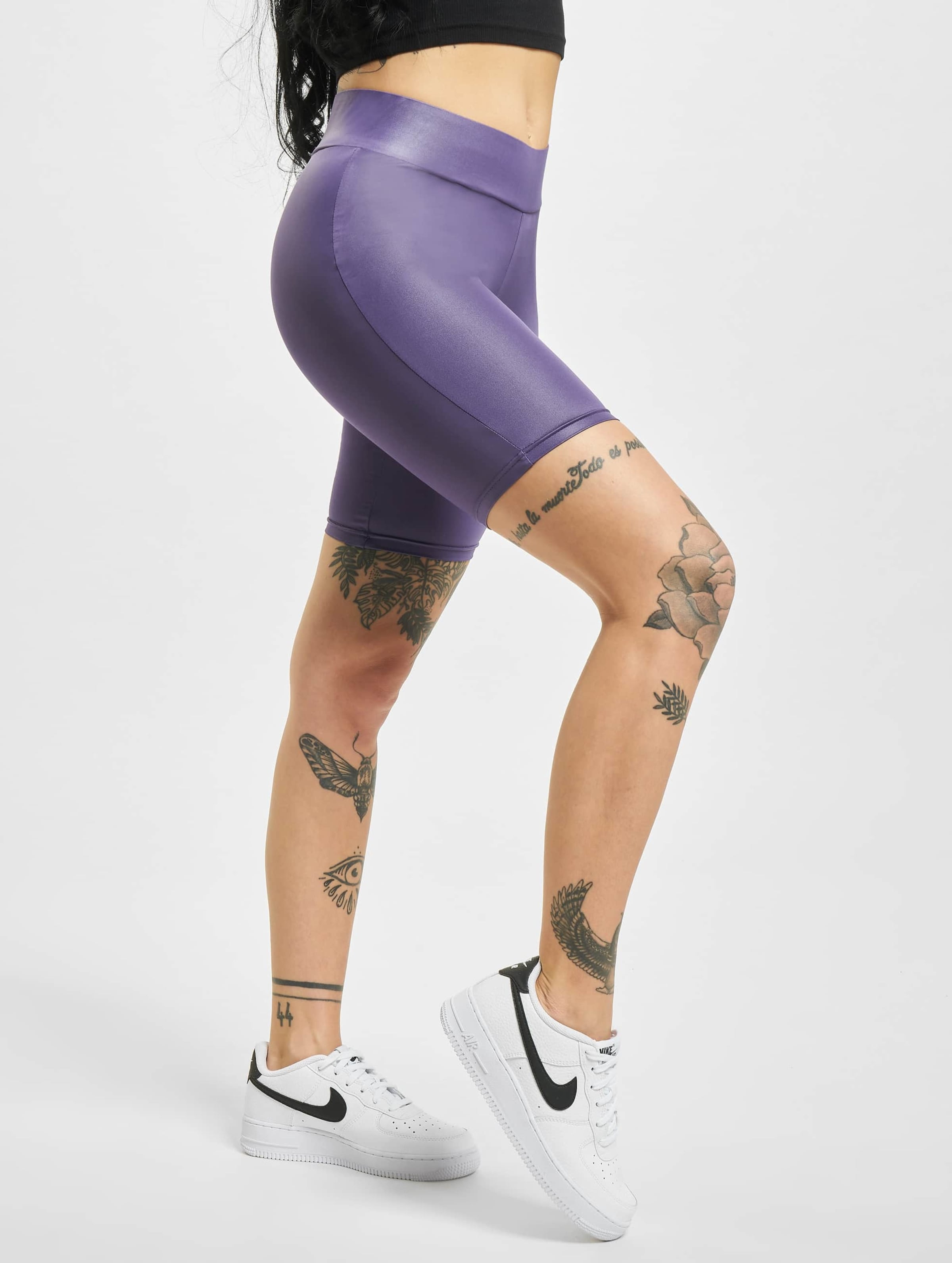 Urban Classics Ladies Synthetic Leather Cycle Short