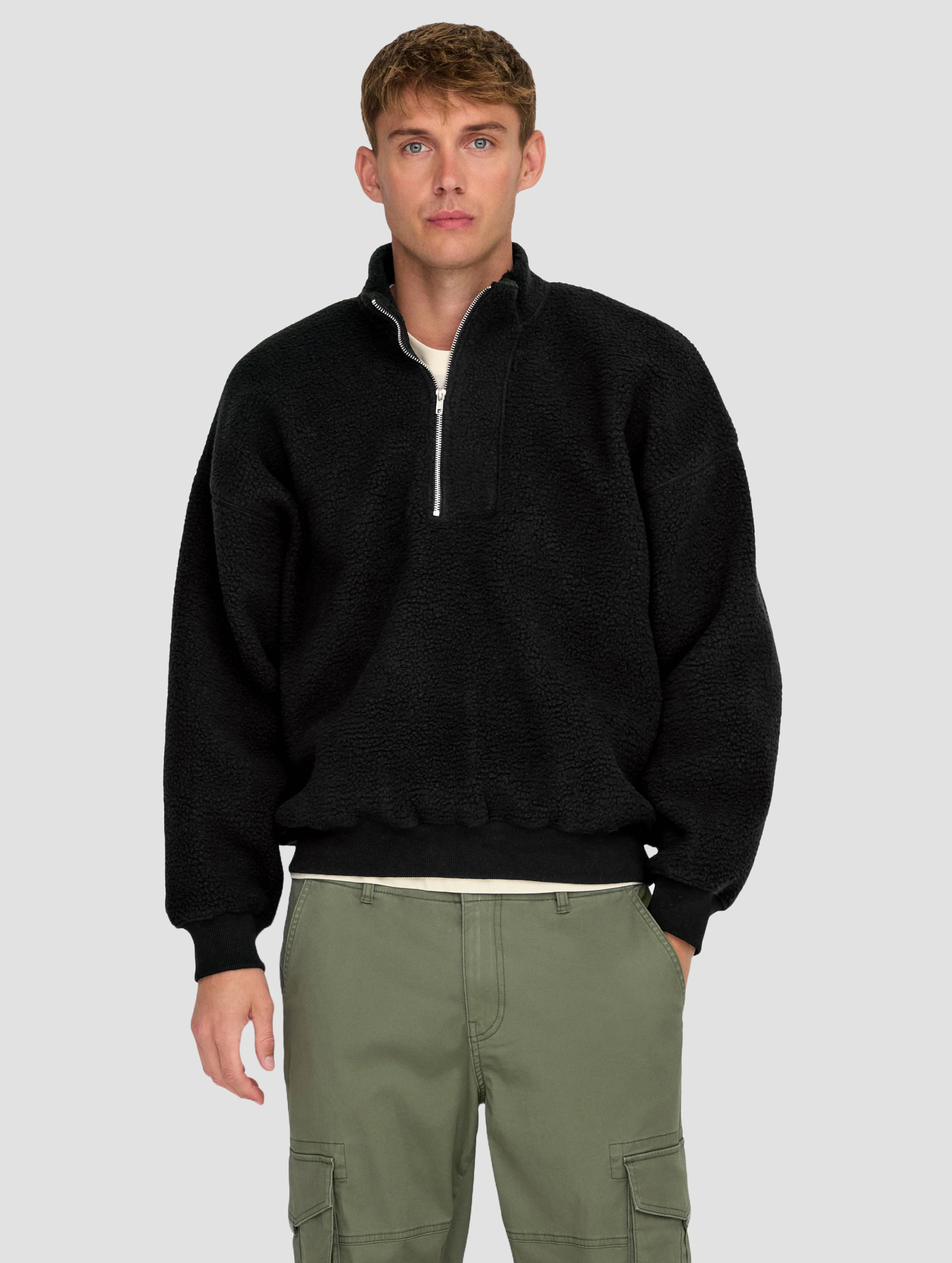 Only & Sons Bellamy Vintage Oversize Half Zip Pullover