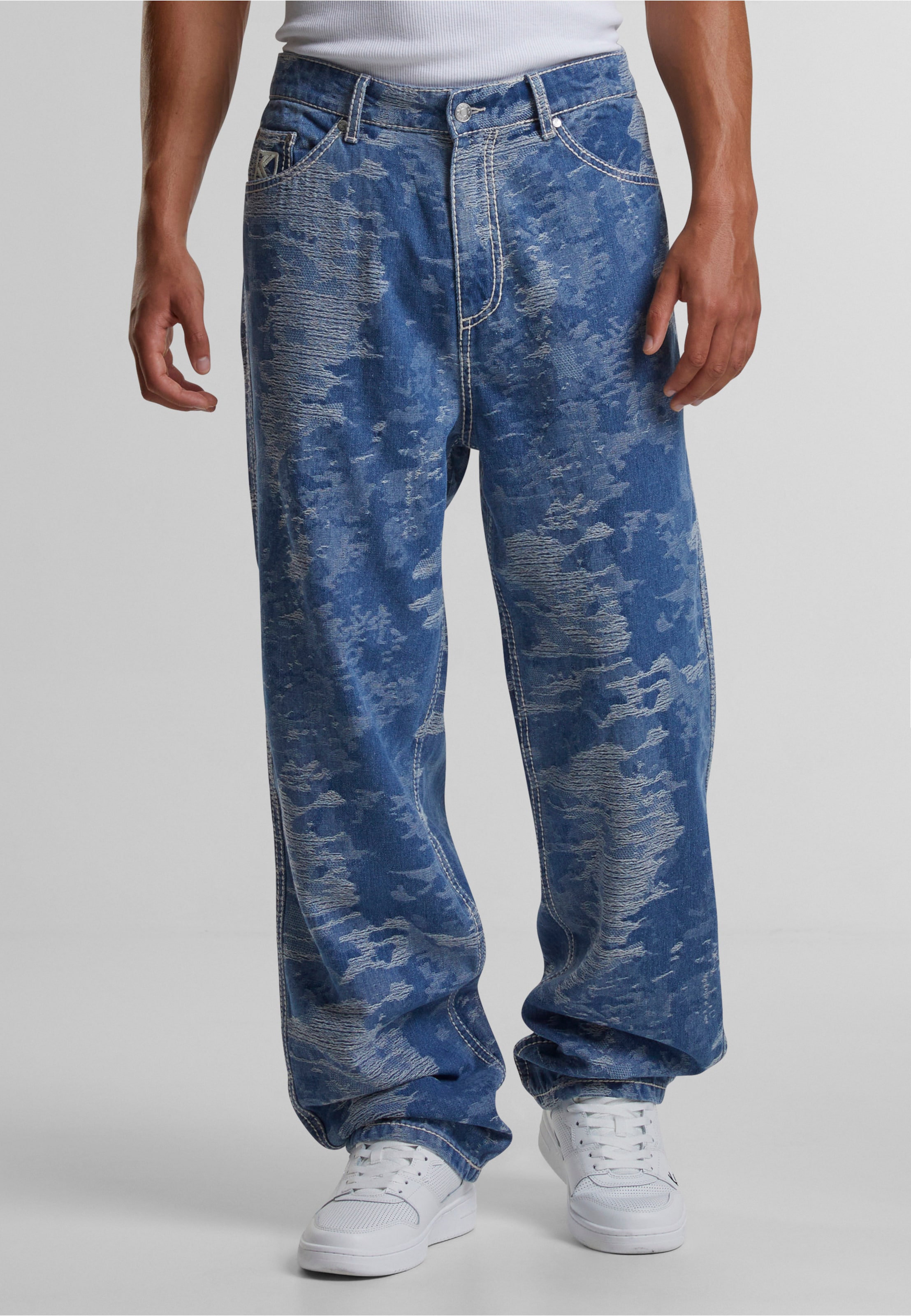 Karl Kani OG K Distress Camo Five Pocket Denim
