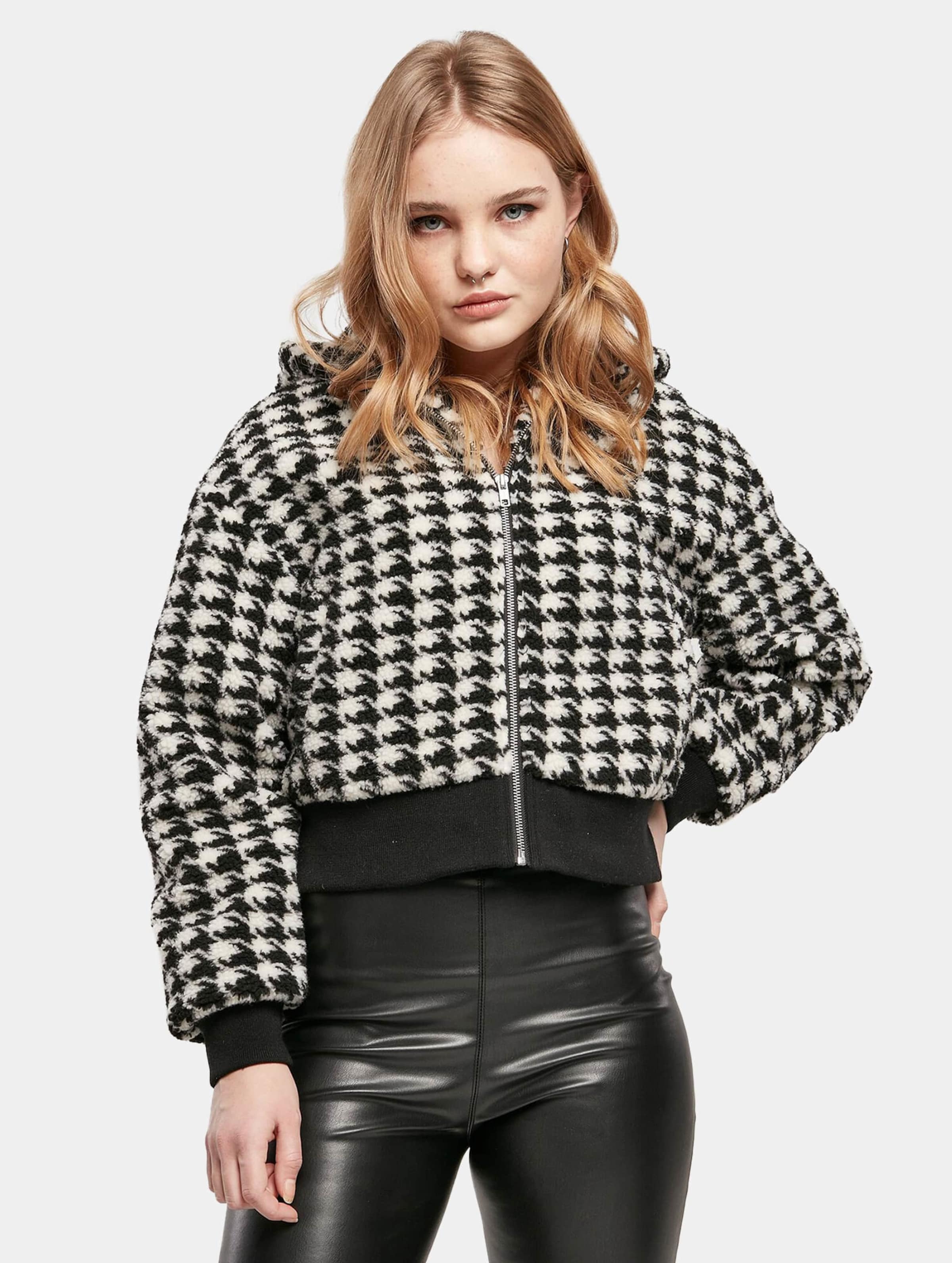 Urban Classics Ladies Short Oversized AOP Sherpa Jacket