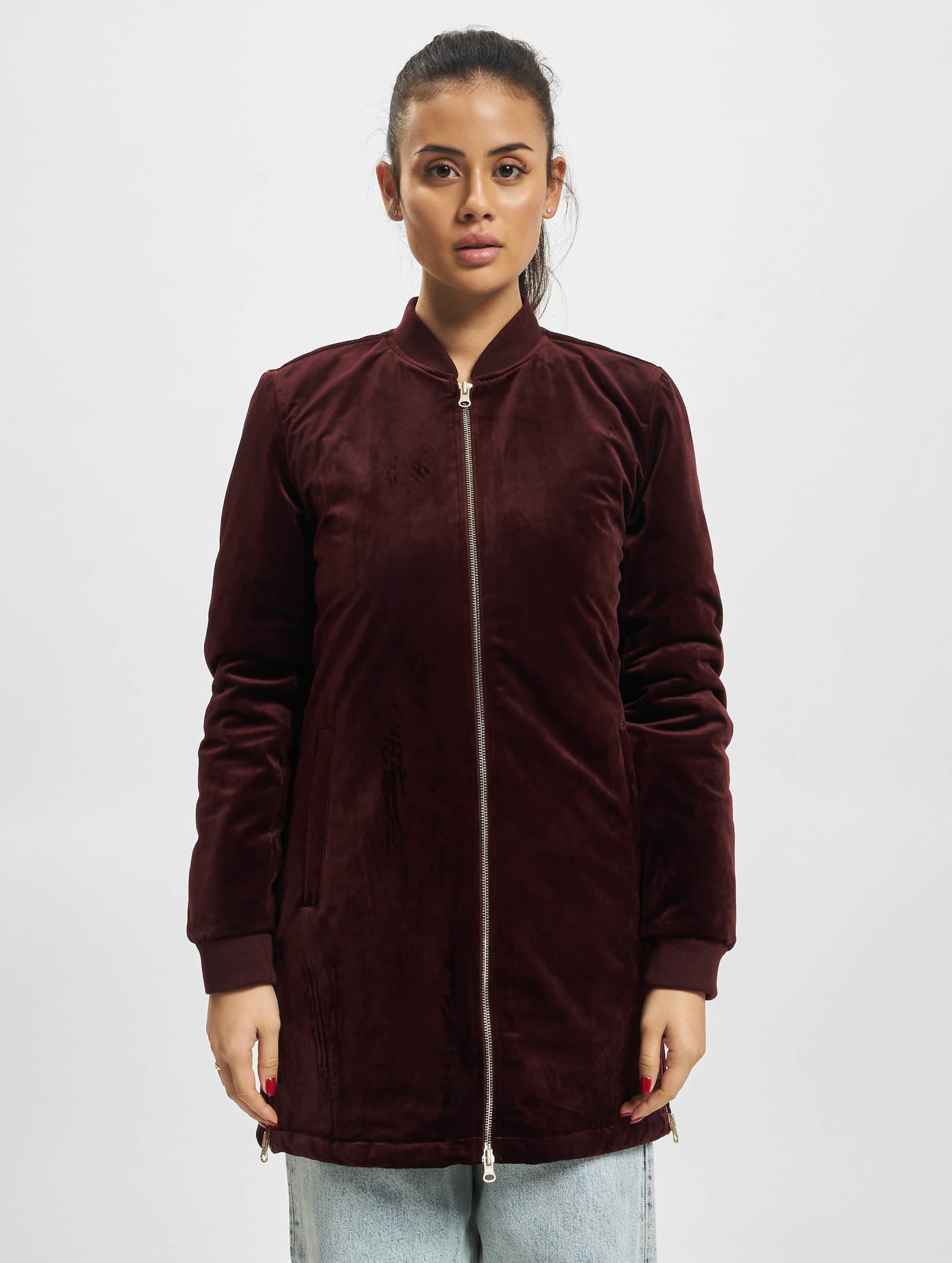 Urban Classics Ladies Long Velvet Jacket