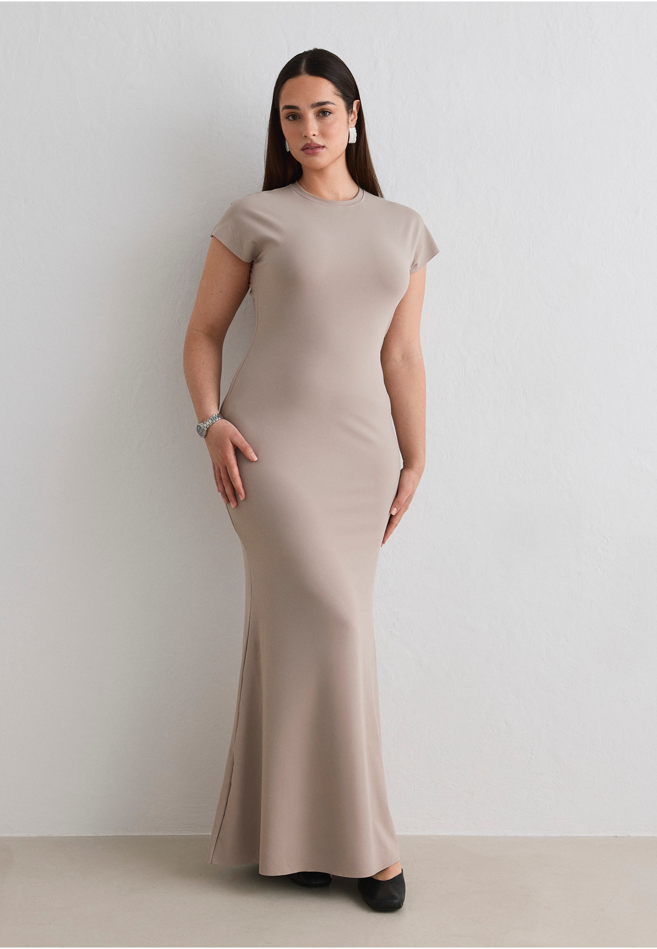 aimn Sense Mermaid Cap Sleeve Dress