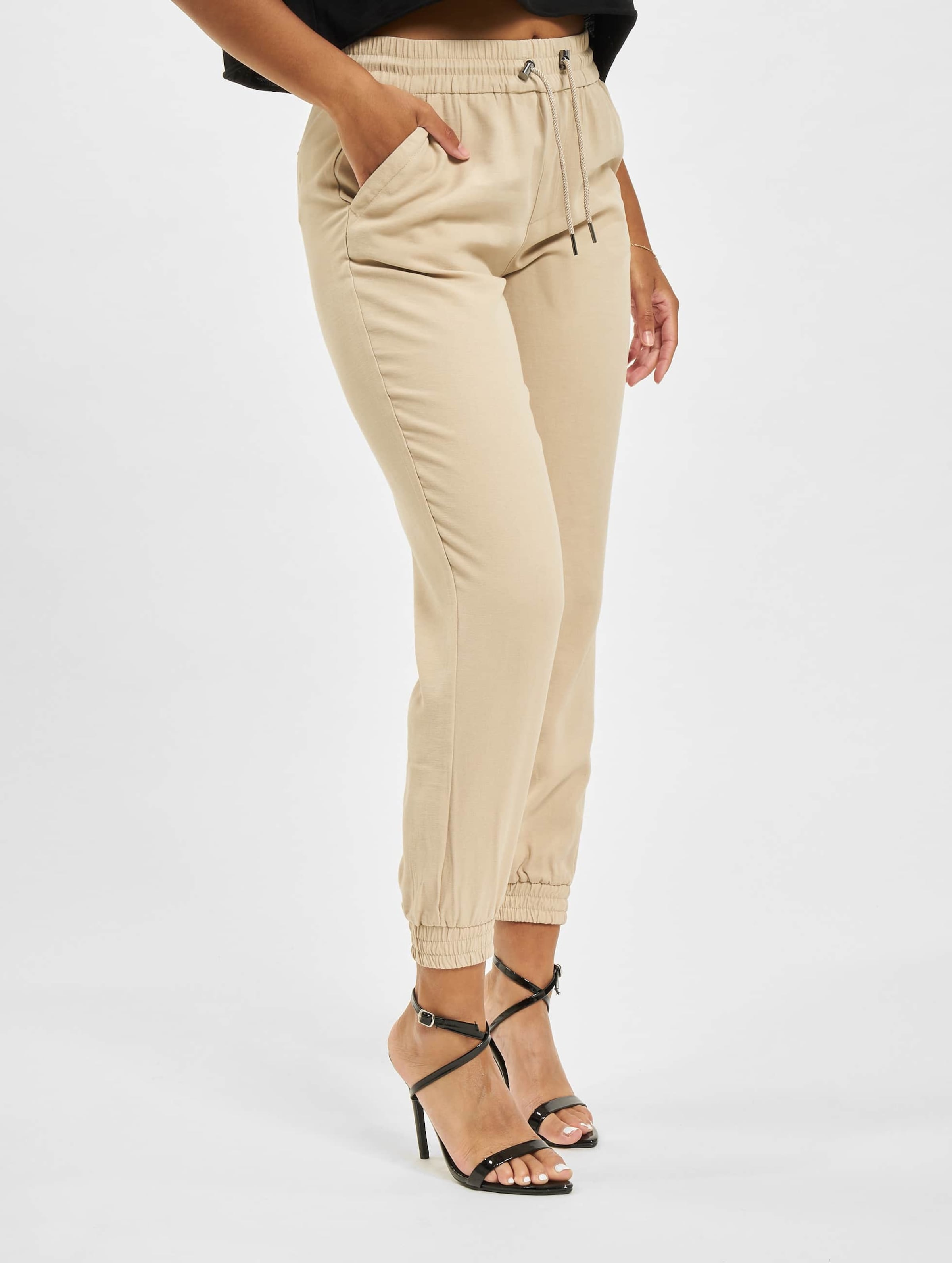 Only onlKelda Emery Mid Waist Pull Up Pants Humus