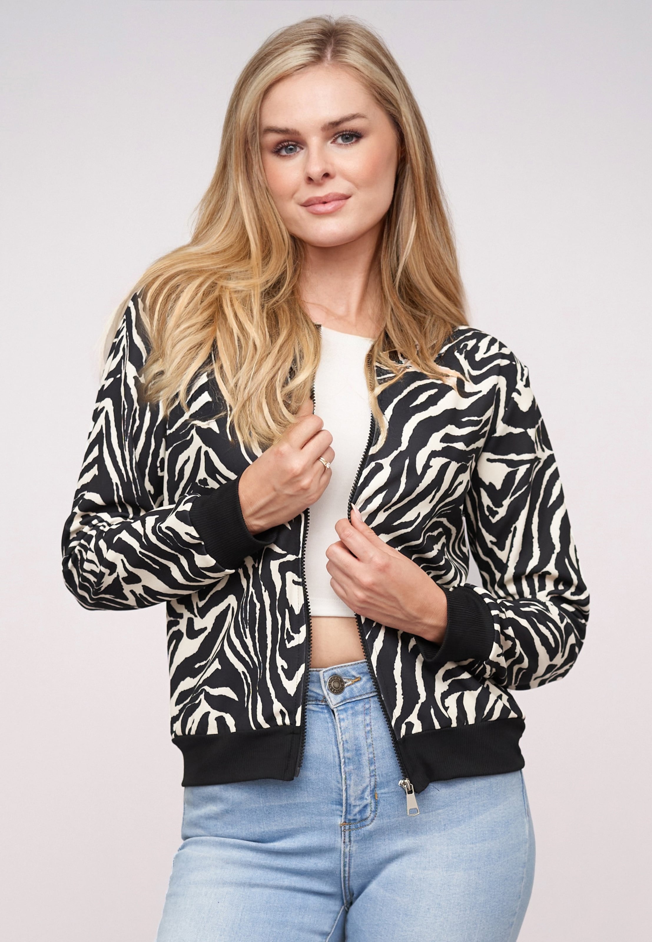Cloud5ive Blouson Bomber-Jacket with zebra print