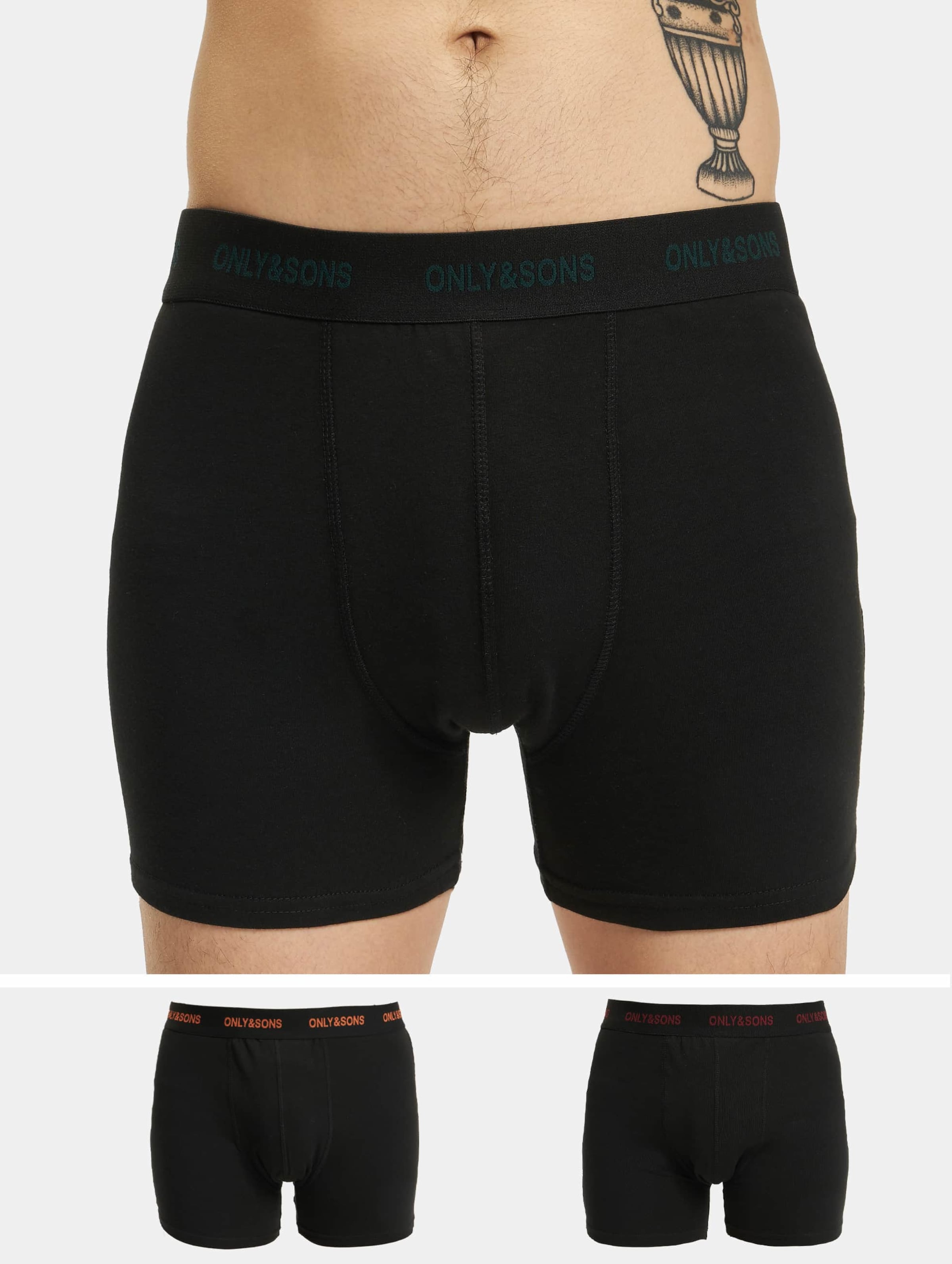 Only & Sons Fitz Colour Logo Trunk 3 Pack Boxer Short
