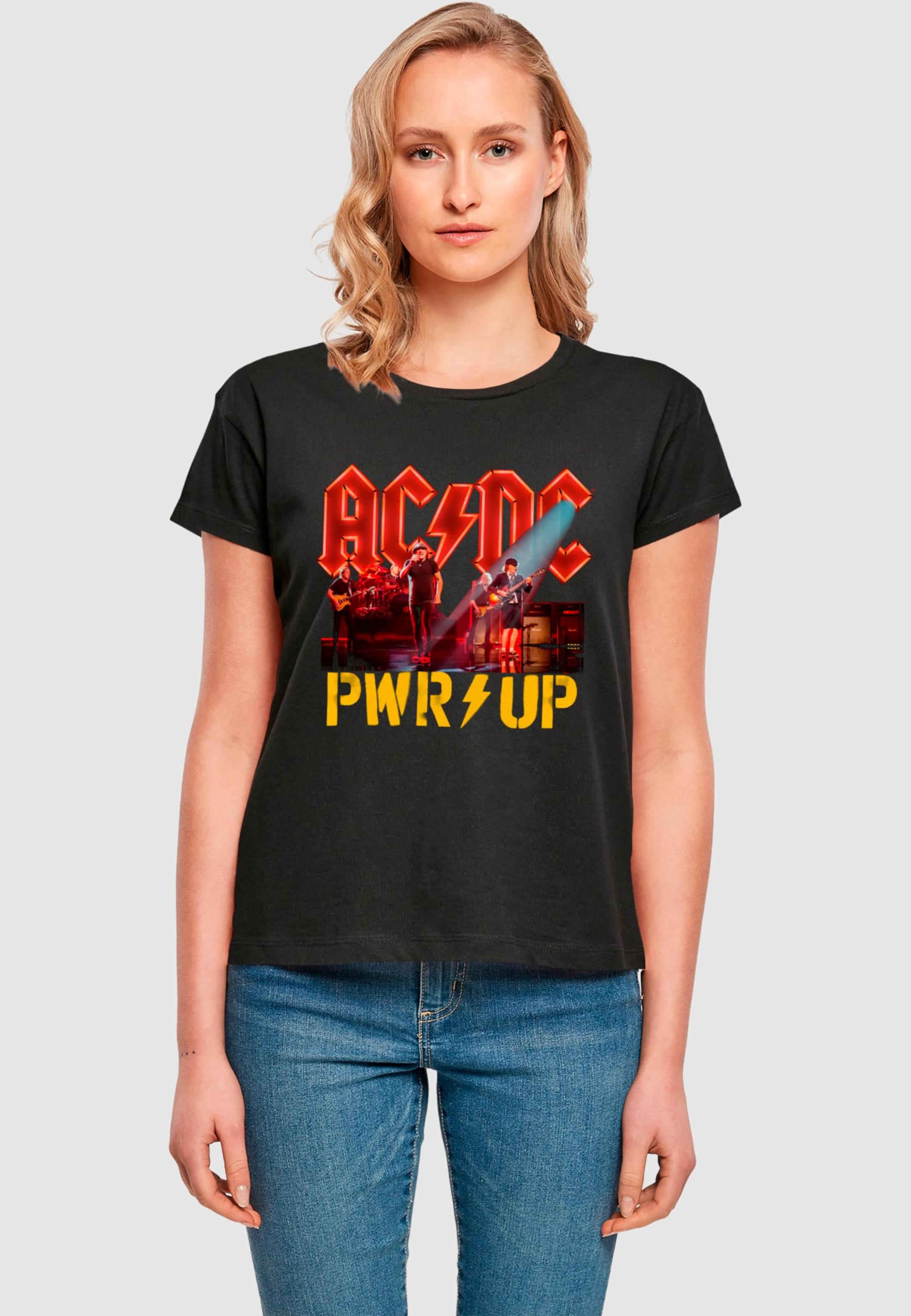 Merchcode Ladies ACDC - PWRUP Stage Lights Box Tee