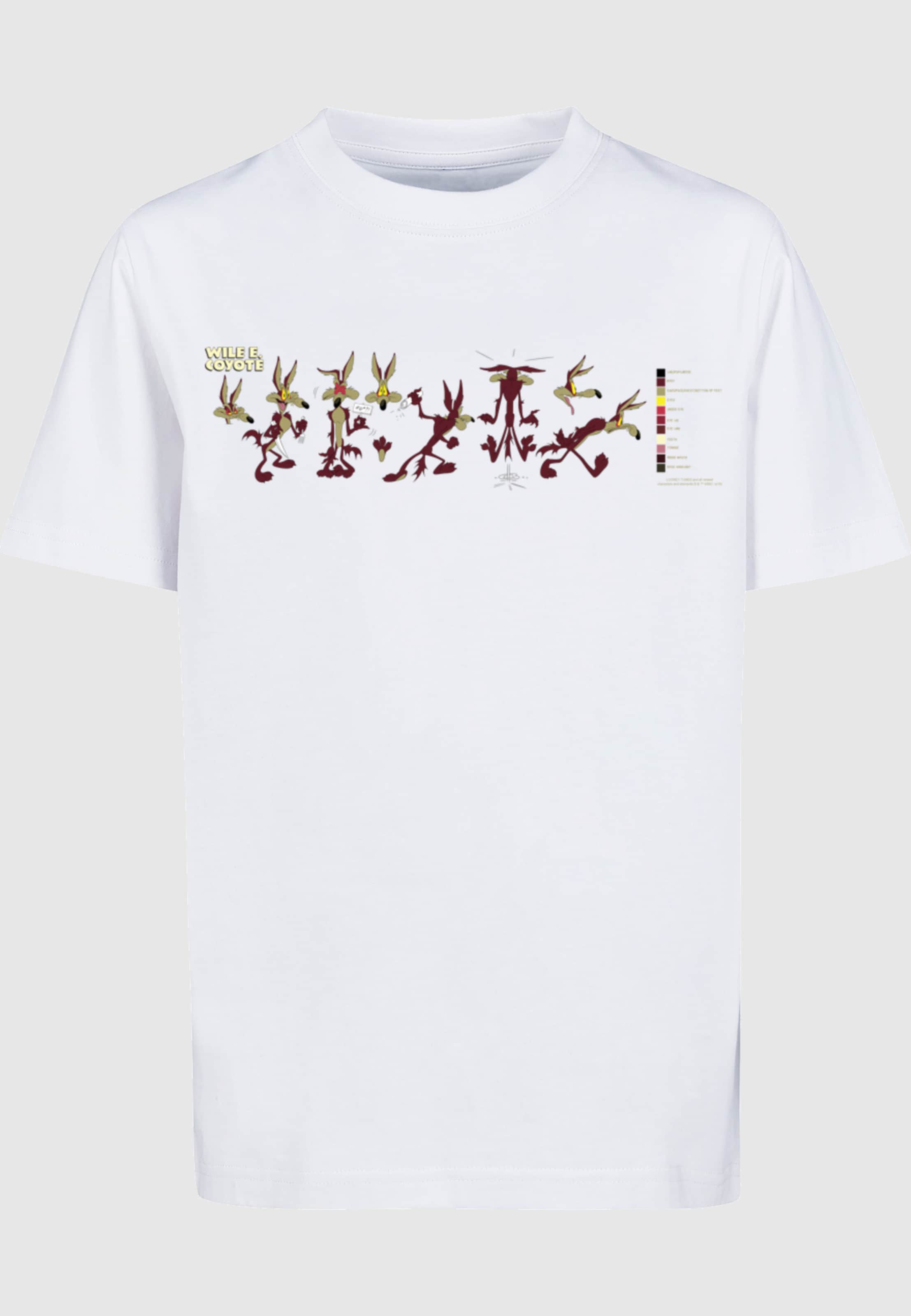 F4NT4STIC Looney Tunes Wile E Coyote Colour Code with Kids Basic Tee